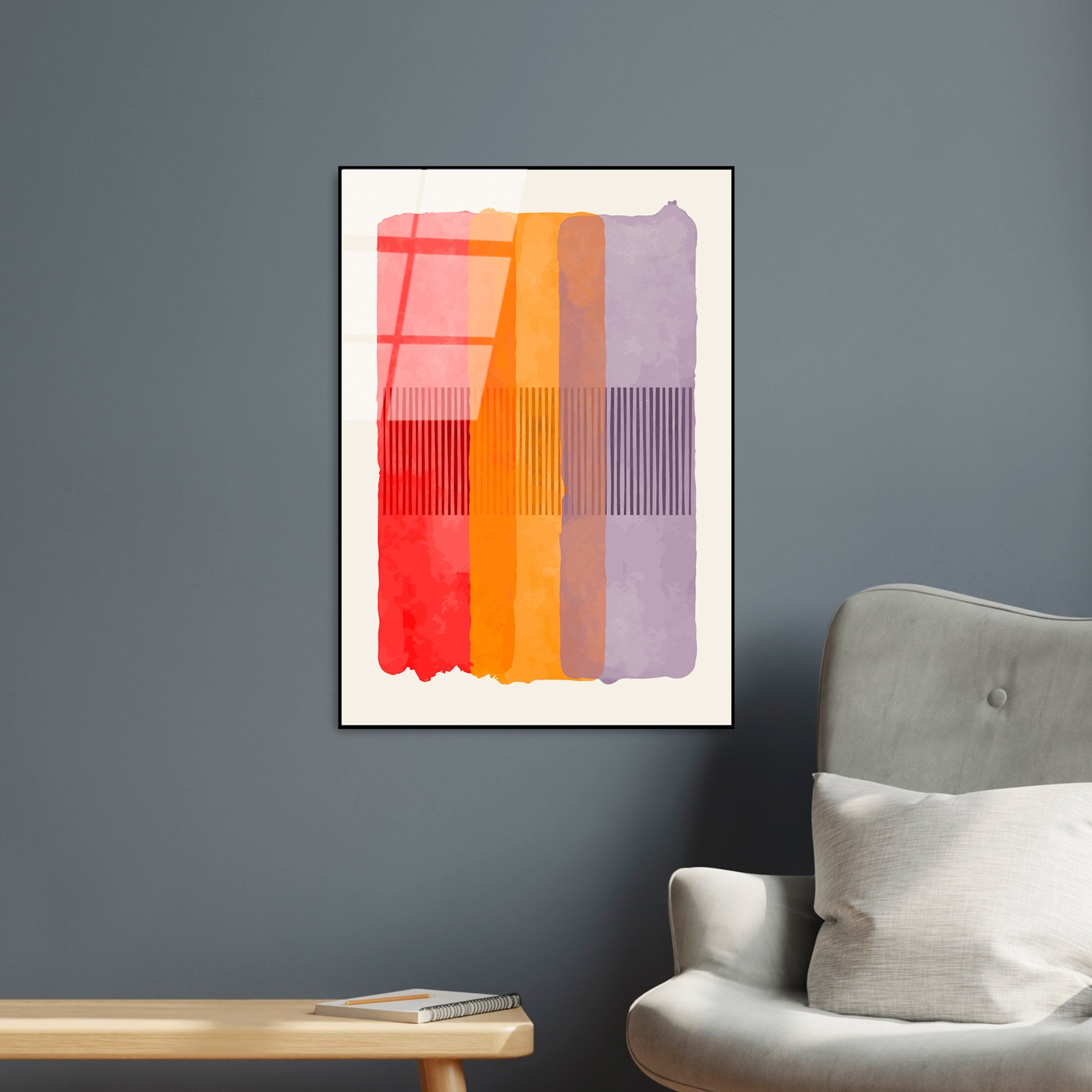 Quadro Decorativo em Vidro Temperado UV-921 — Multicolor — 45 x 65 cm — Espessura 4 mm