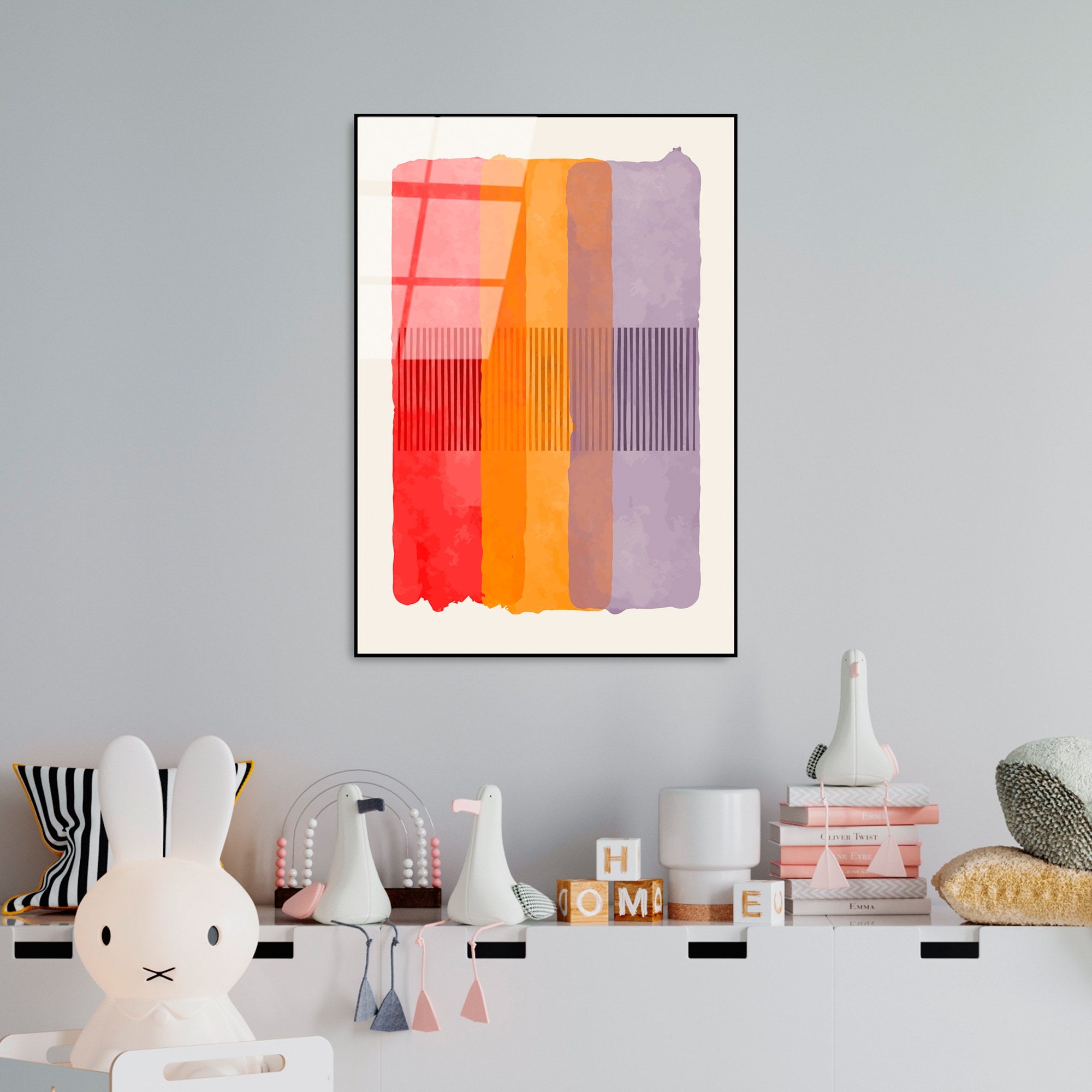 Quadro Decorativo em Vidro Temperado UV-921 — Multicolor — 45 x 65 cm — Espessura 4 mm