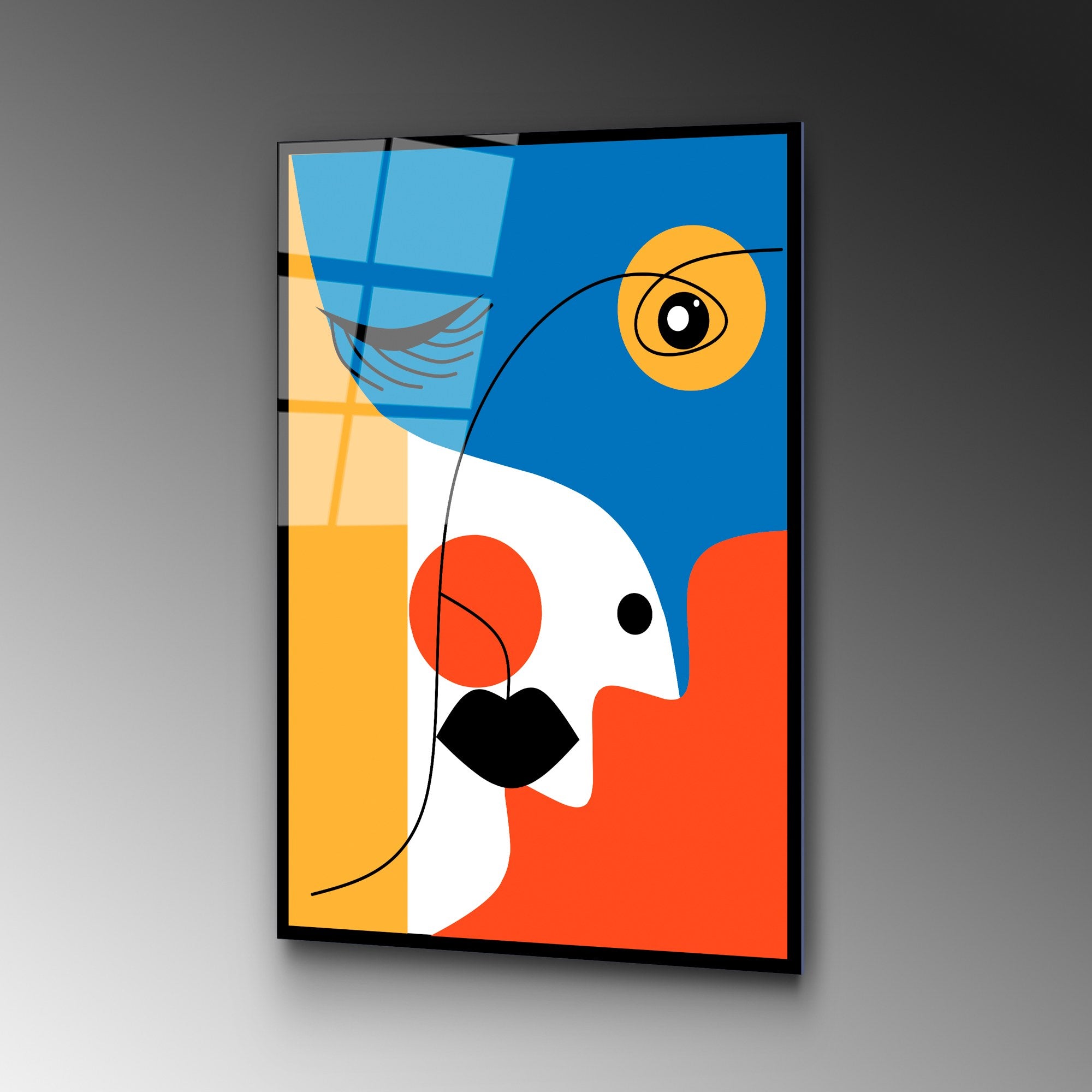 Quadro Decorativo em Vidro Temperado 100% UV-922, Multicolor, 45 x 65 cm (4 mm)