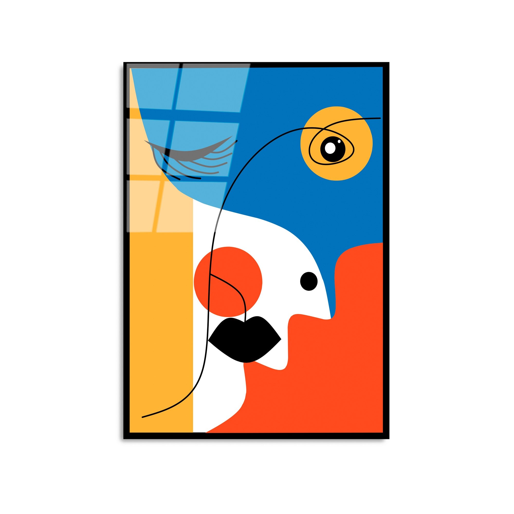 Quadro Decorativo em Vidro Temperado 100% UV-922, Multicolor, 45 x 65 cm (4 mm)