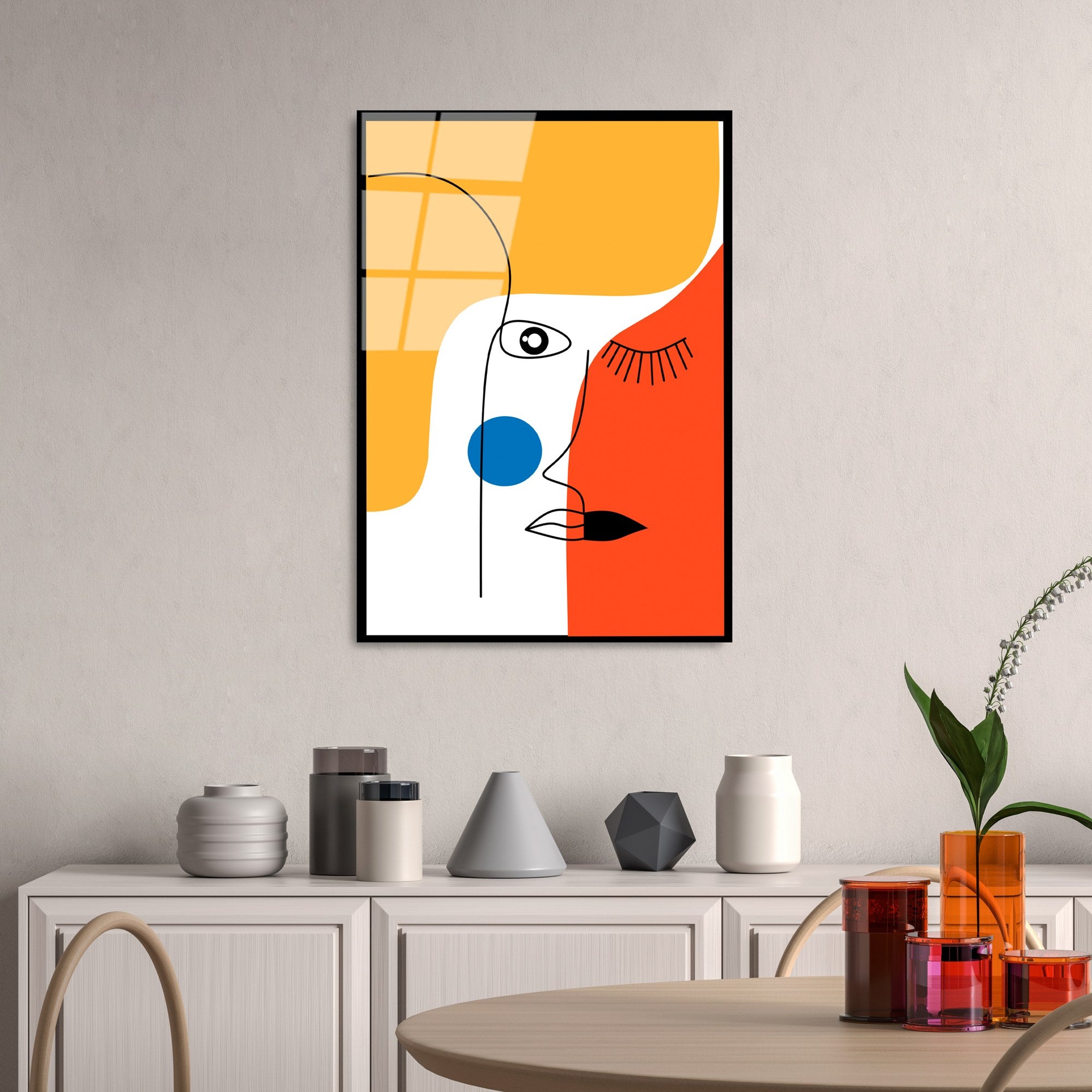 Quadro Decorativo em Vidro Temperado UV-923, Multicolor, 45 x 65 cm (4 mm)