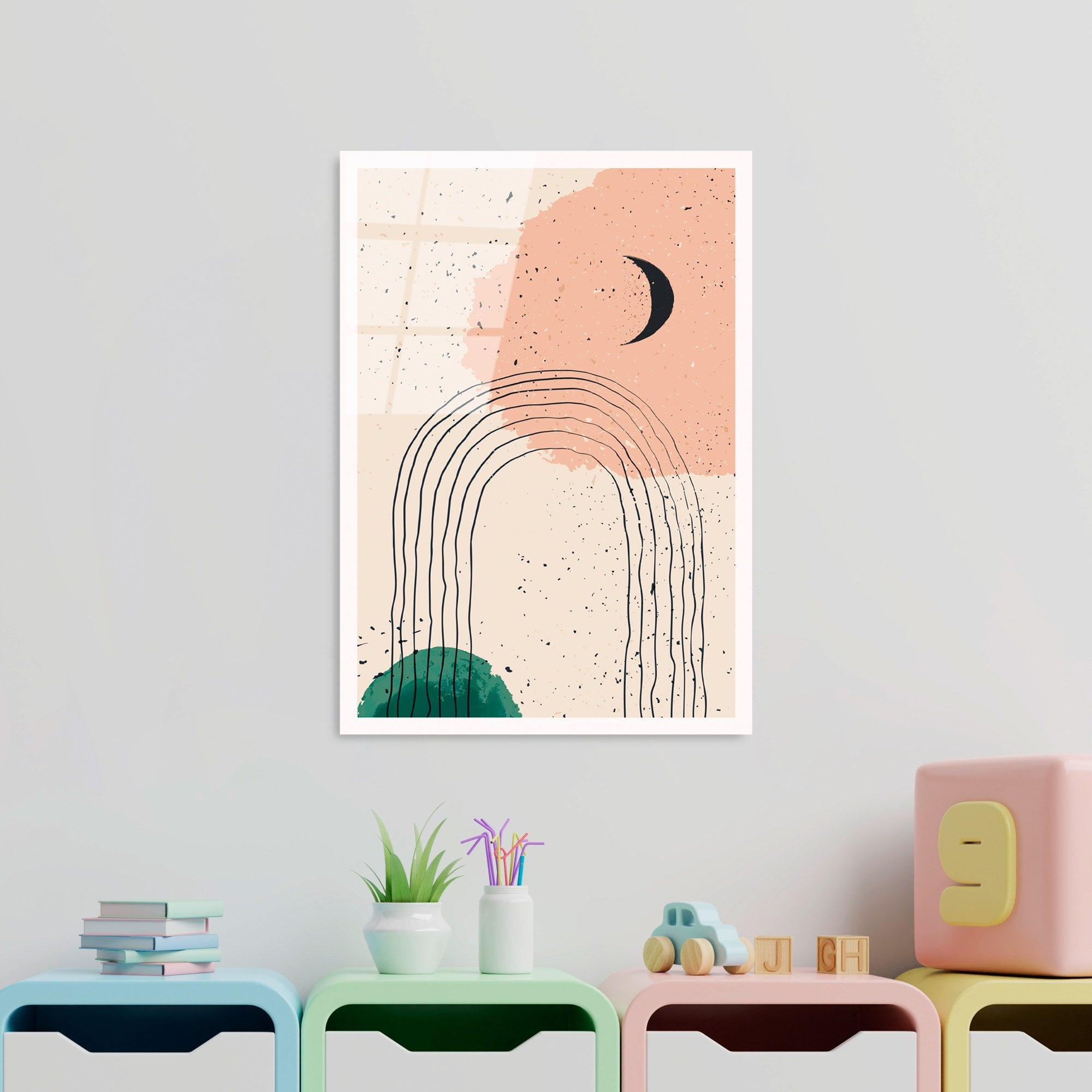 Quadro Decorativo em Vidro Temperado UV-925 (4 mm), Multicolor, 45 x 65 cm