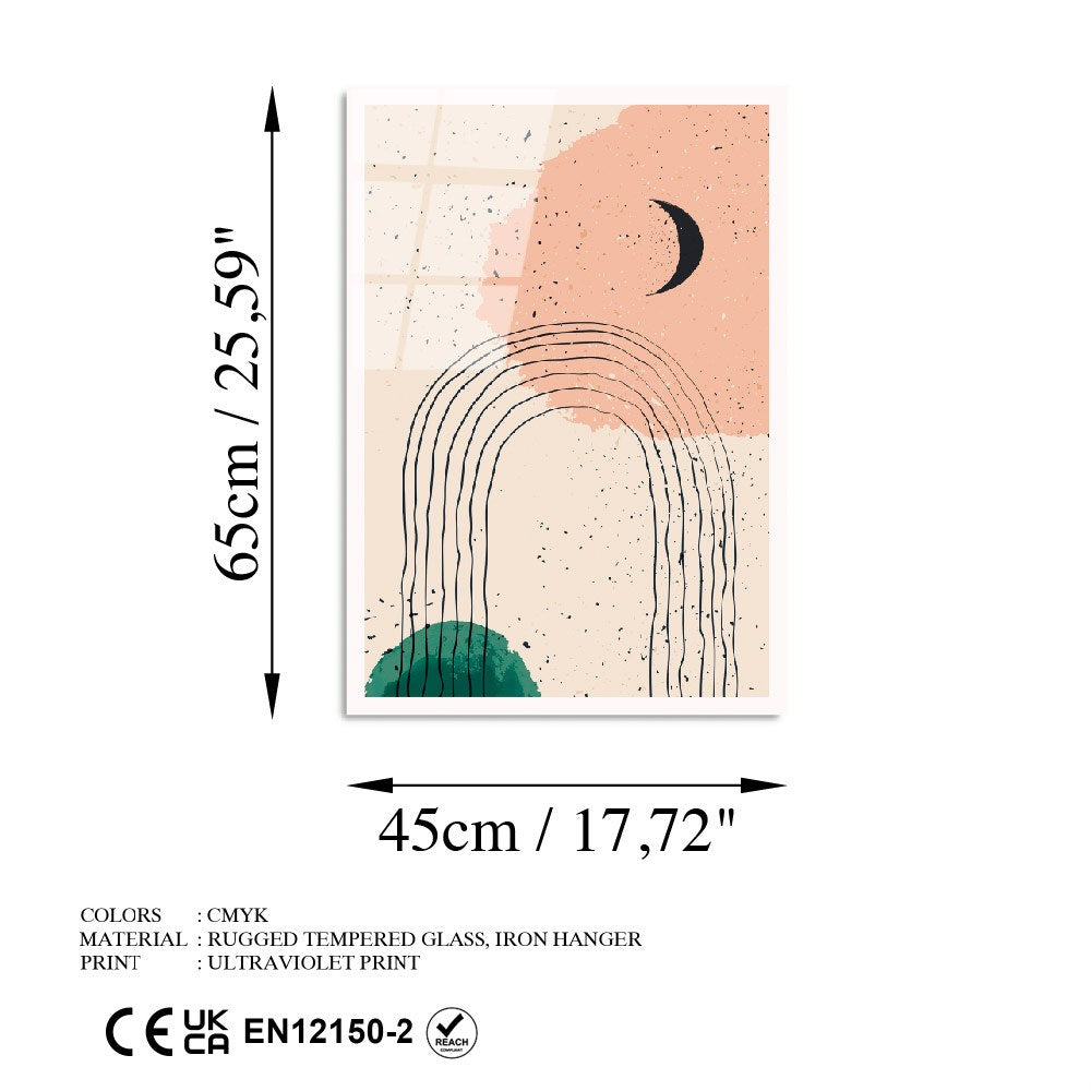 Quadro Decorativo em Vidro Temperado UV-925 (4 mm), Multicolor, 45 x 65 cm