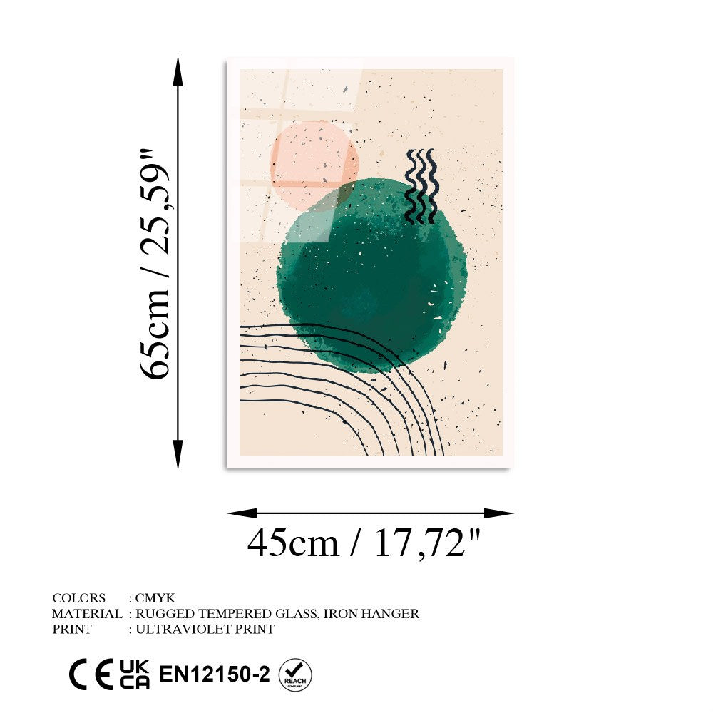 Quadro Decorativo em Vidro Temperado UV-926, 45 x 65 cm – Multicolor, 4 mm