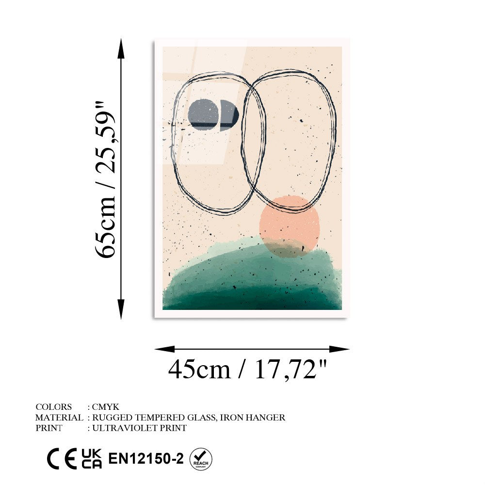 Quadro Decorativo em Vidro Temperado UV-927, 45x65 cm, Multicolor (4 mm)