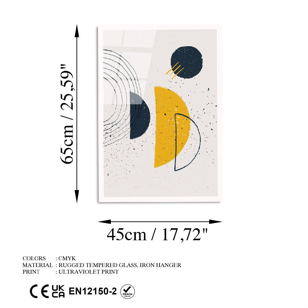 Quadro Decorativo em Vidro Temperado UV-928, Multicolor, 45 x 65 cm (4 mm)