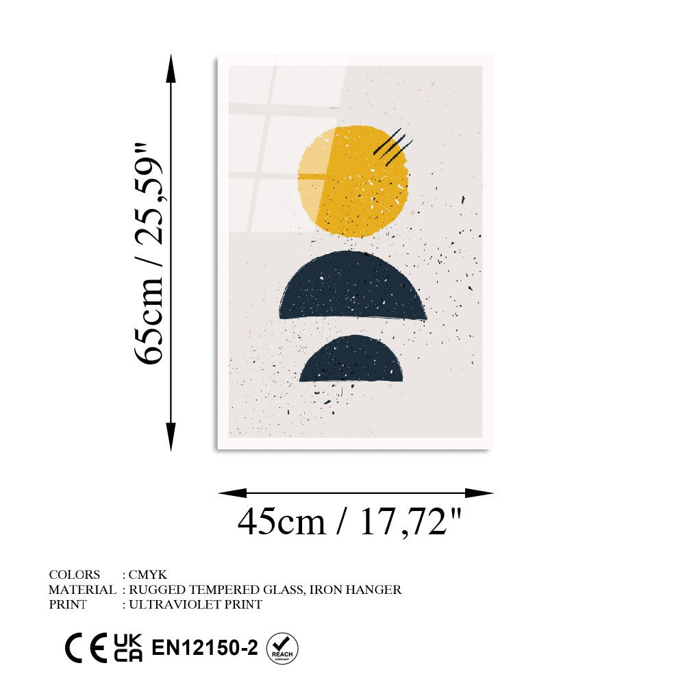 Quadro Decorativo em Vidro Temperado 4 mm Multicolor UV-931 - 45 x 65 cm