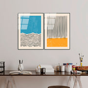 Quadro Decorativo em Vidro Temperado UV-932, Multicolor, 45 x 65 cm (2 Peças), 4 mm