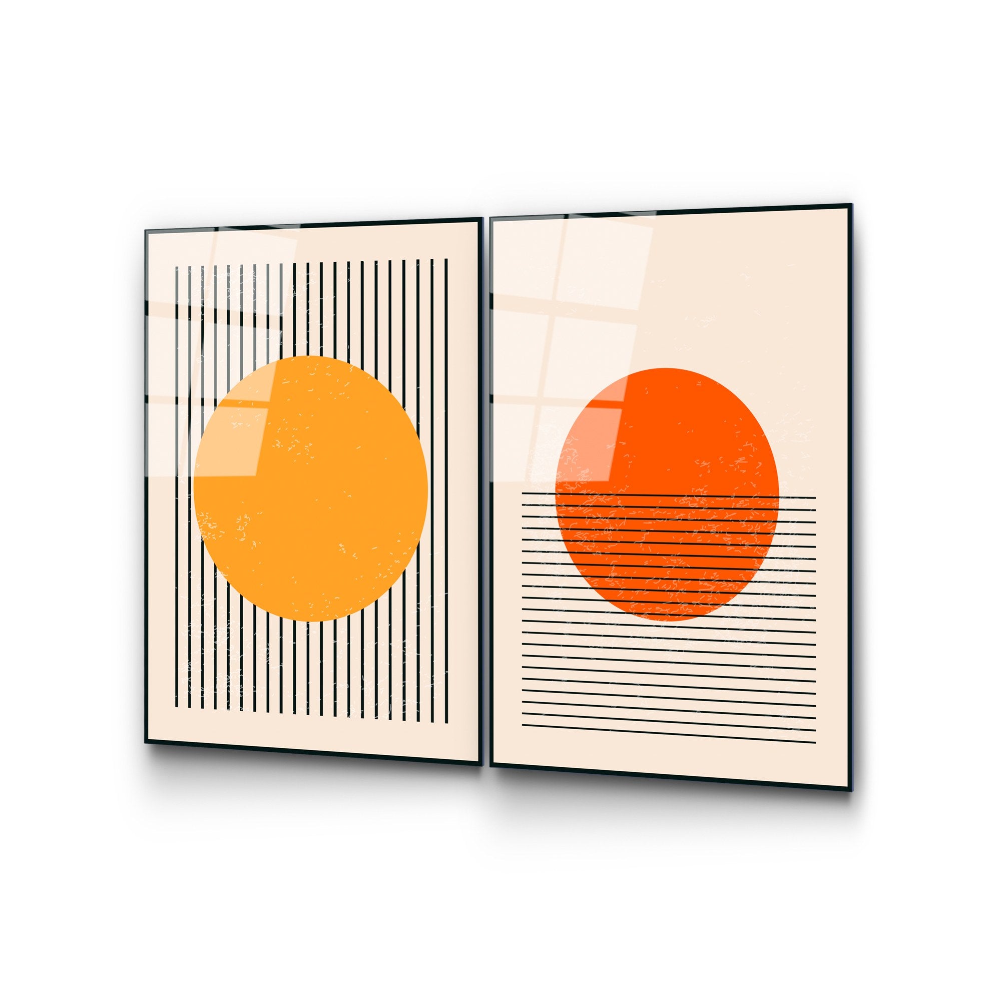 UV-934 Quadro Decorativo em Vidro Temperado 4 mm (2 Peças) 45 x 65 cm – Multicor