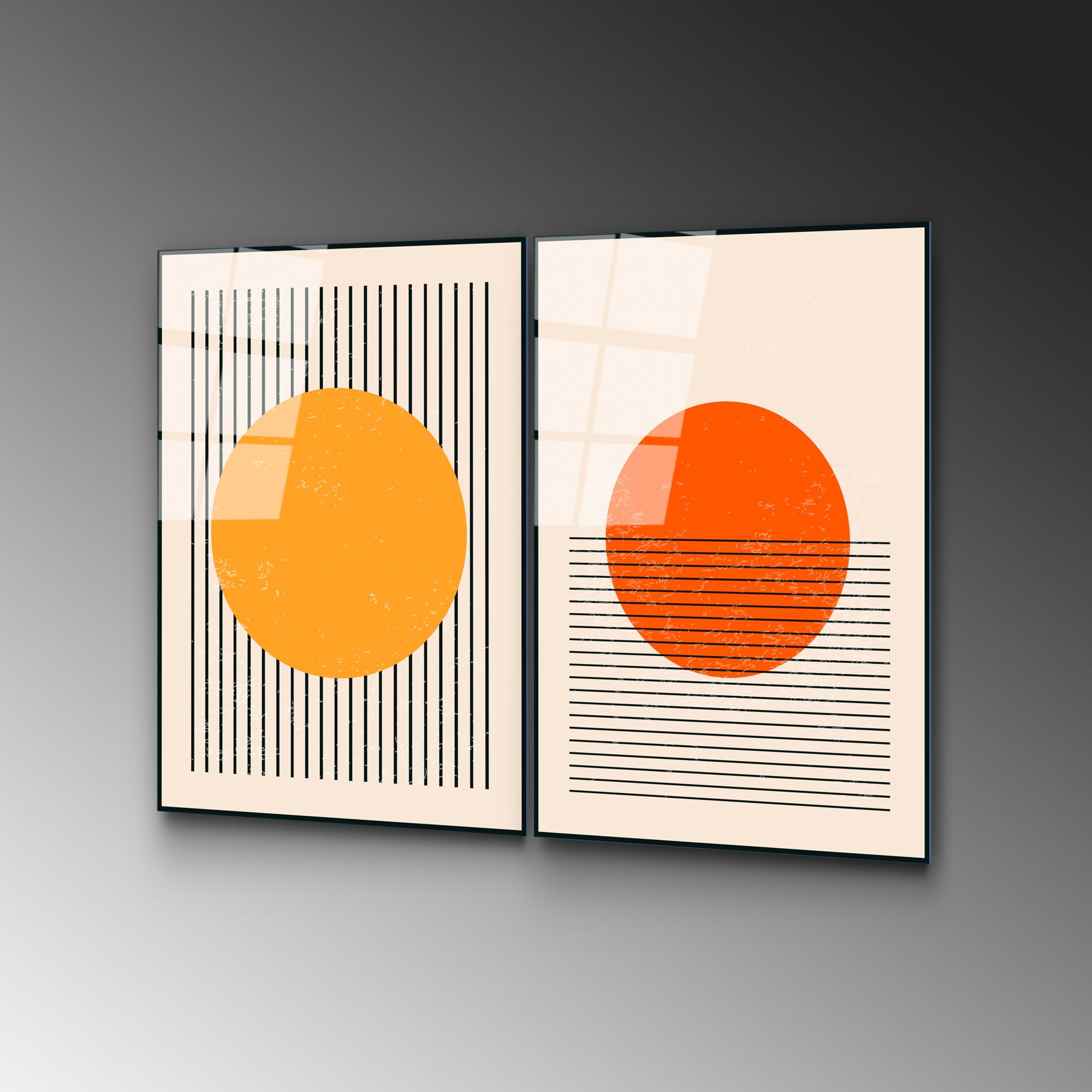 UV-934 Quadro Decorativo em Vidro Temperado 4 mm (2 Peças) 45 x 65 cm – Multicor