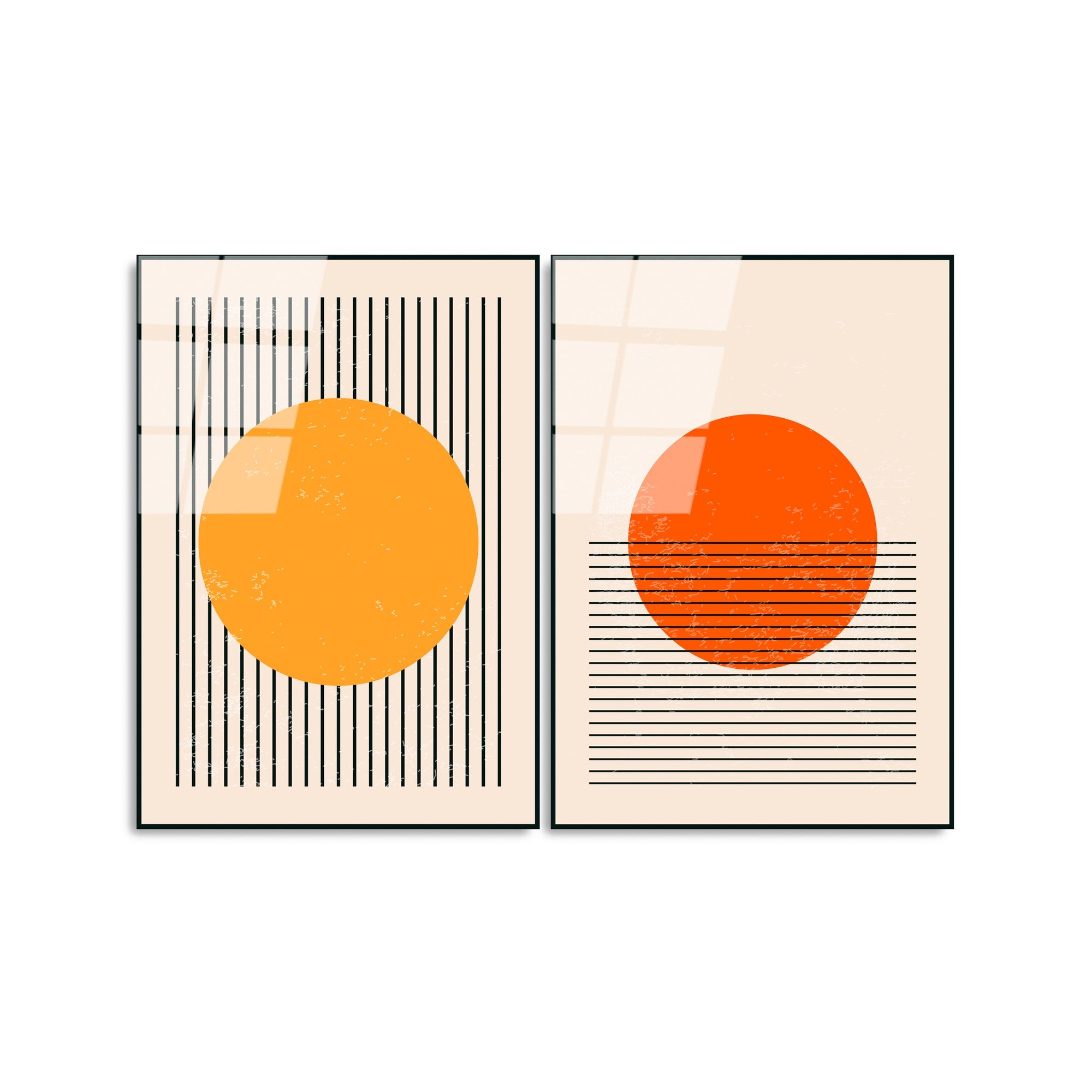 UV-934 Quadro Decorativo em Vidro Temperado 4 mm (2 Peças) 45 x 65 cm – Multicor