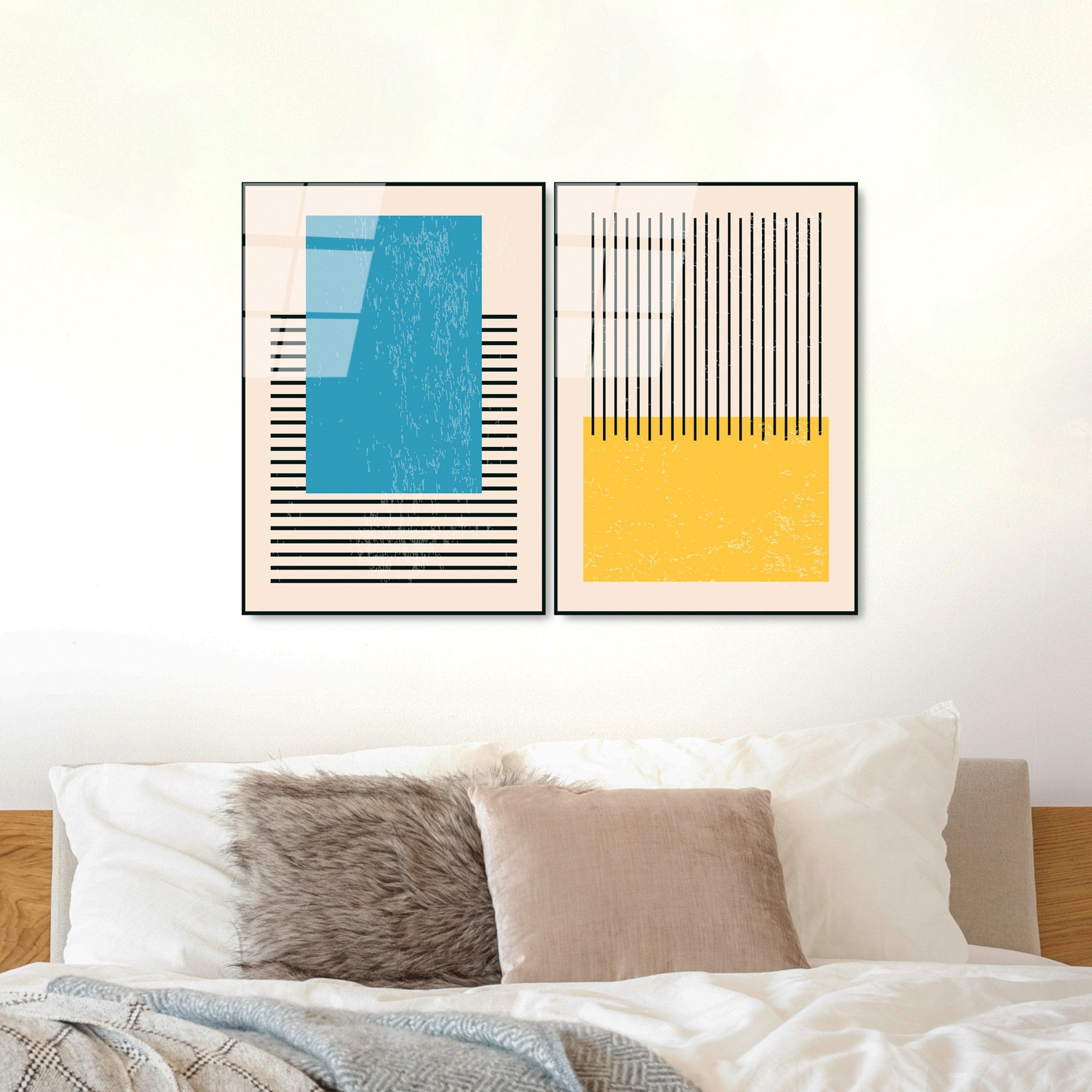 Quadro Decorativo em Vidro Temperado UV-935 (2 Peças) 45 x 65 cm – Multicolor, 4 mm