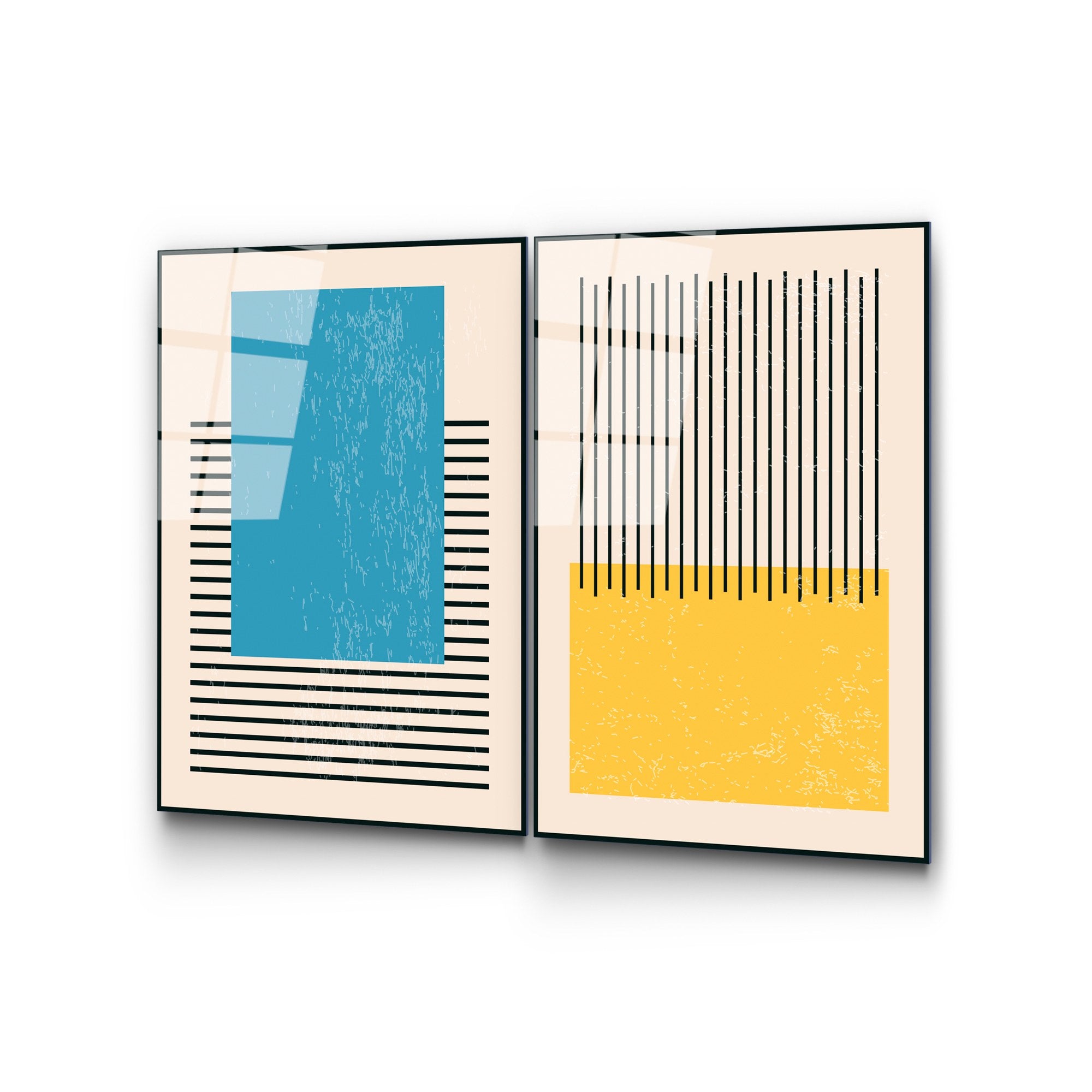 Quadro Decorativo em Vidro Temperado UV-935 (2 Peças) 45 x 65 cm – Multicolor, 4 mm