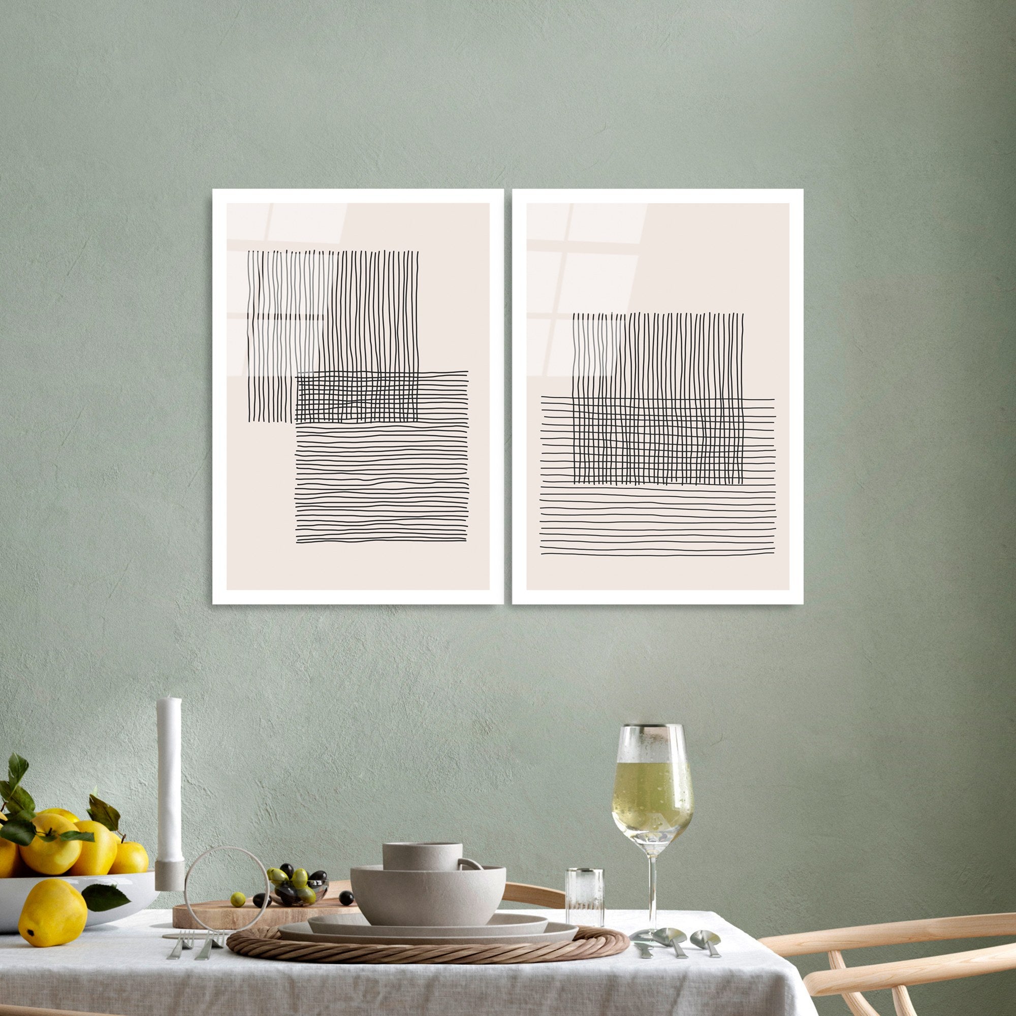 Quadro Decorativo em Vidro Temperado UV-936, 45 x 65 cm (Conjunto 2 Peças), Multicor, 4 mm