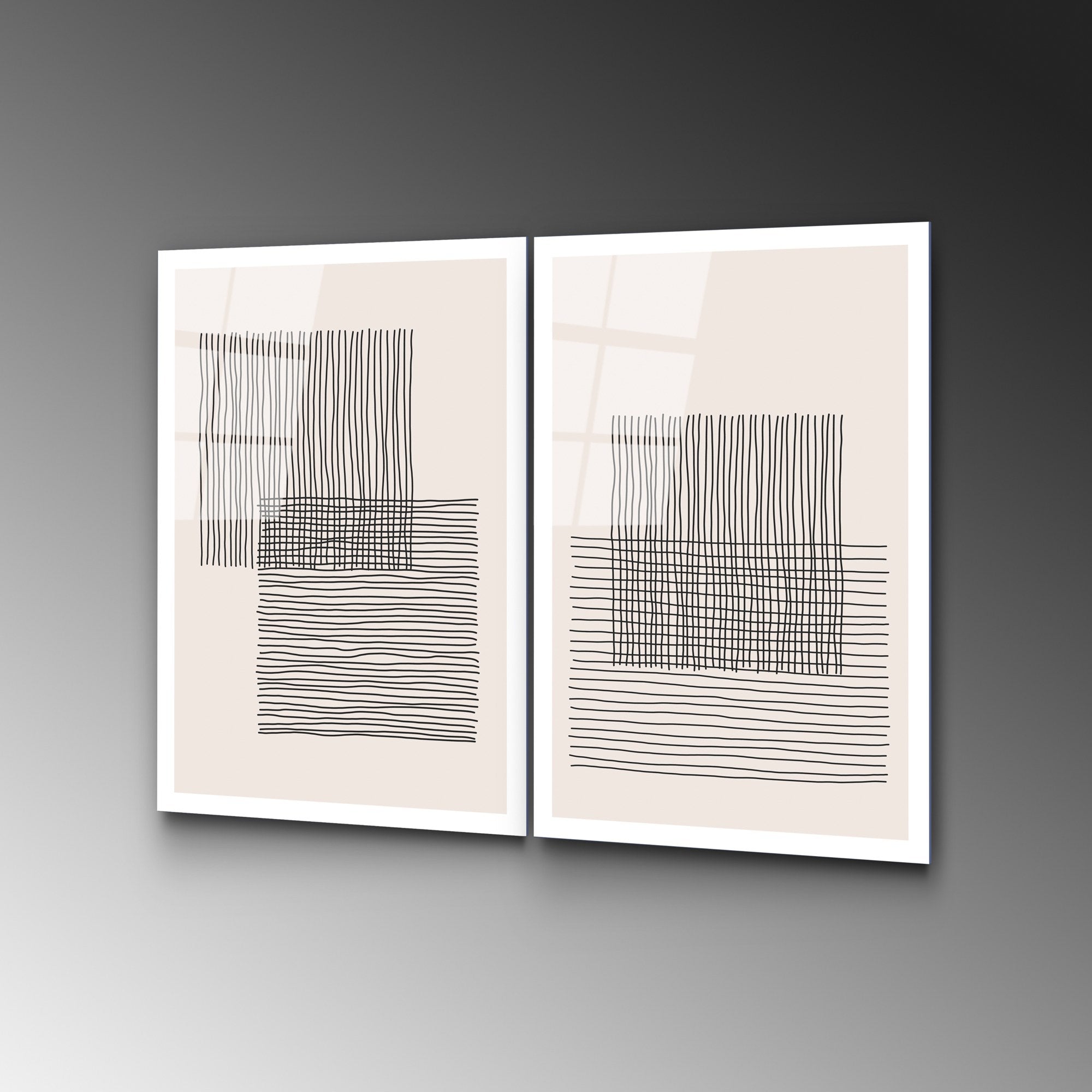 Quadro Decorativo em Vidro Temperado UV-936, 45 x 65 cm (Conjunto 2 Peças), Multicor, 4 mm