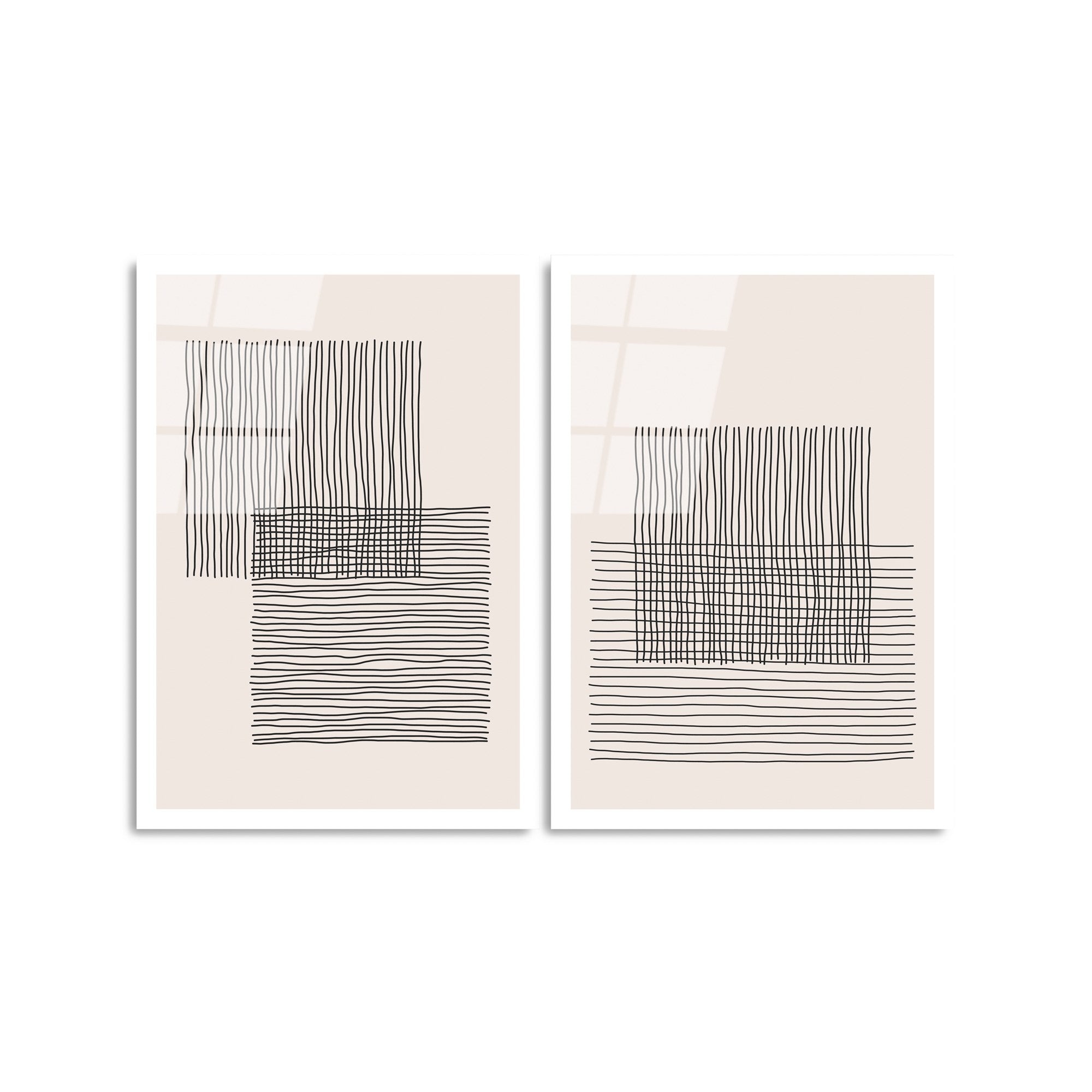 Quadro Decorativo em Vidro Temperado UV-936, 45 x 65 cm (Conjunto 2 Peças), Multicor, 4 mm