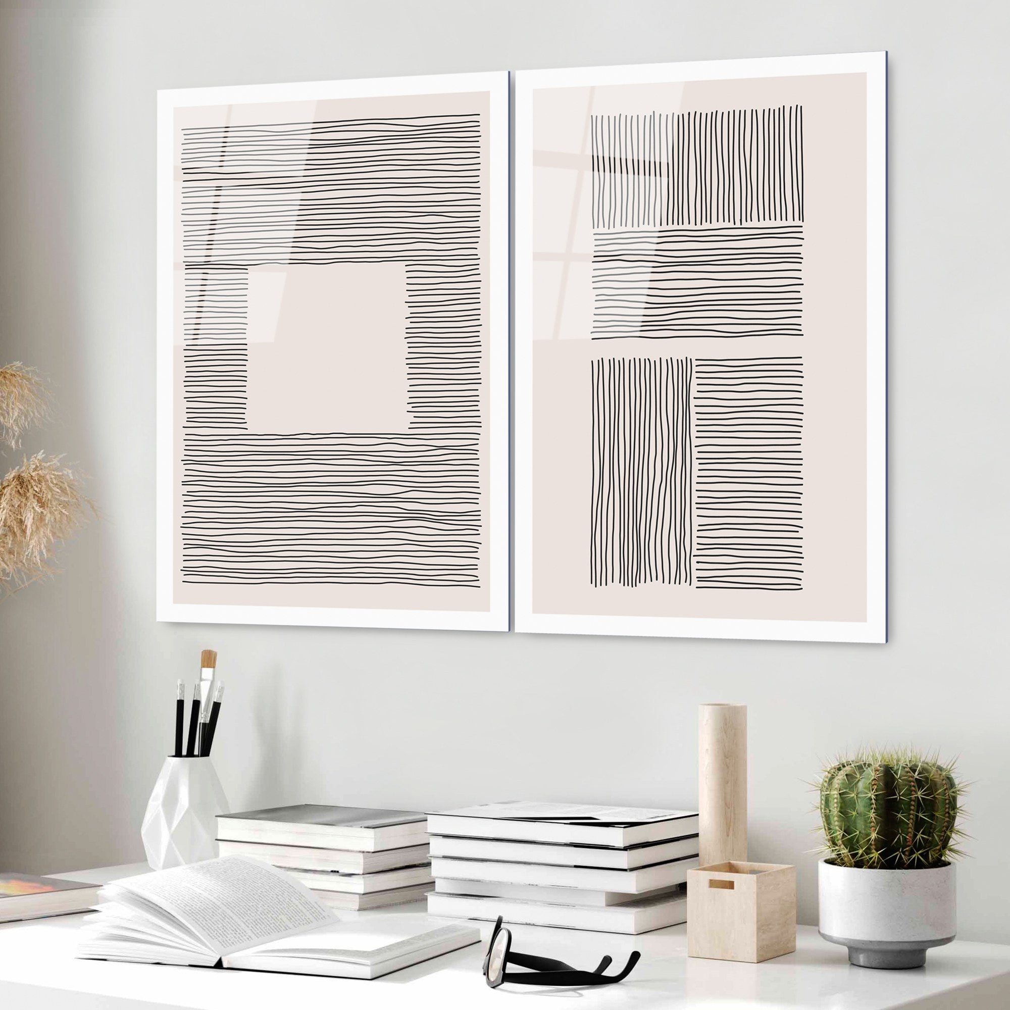 Pintura Decorativa em Vidro 100% Temperado UV-937 (2 Peças) – 45 x 65 cm – Multicolor – Espessura 4 mm