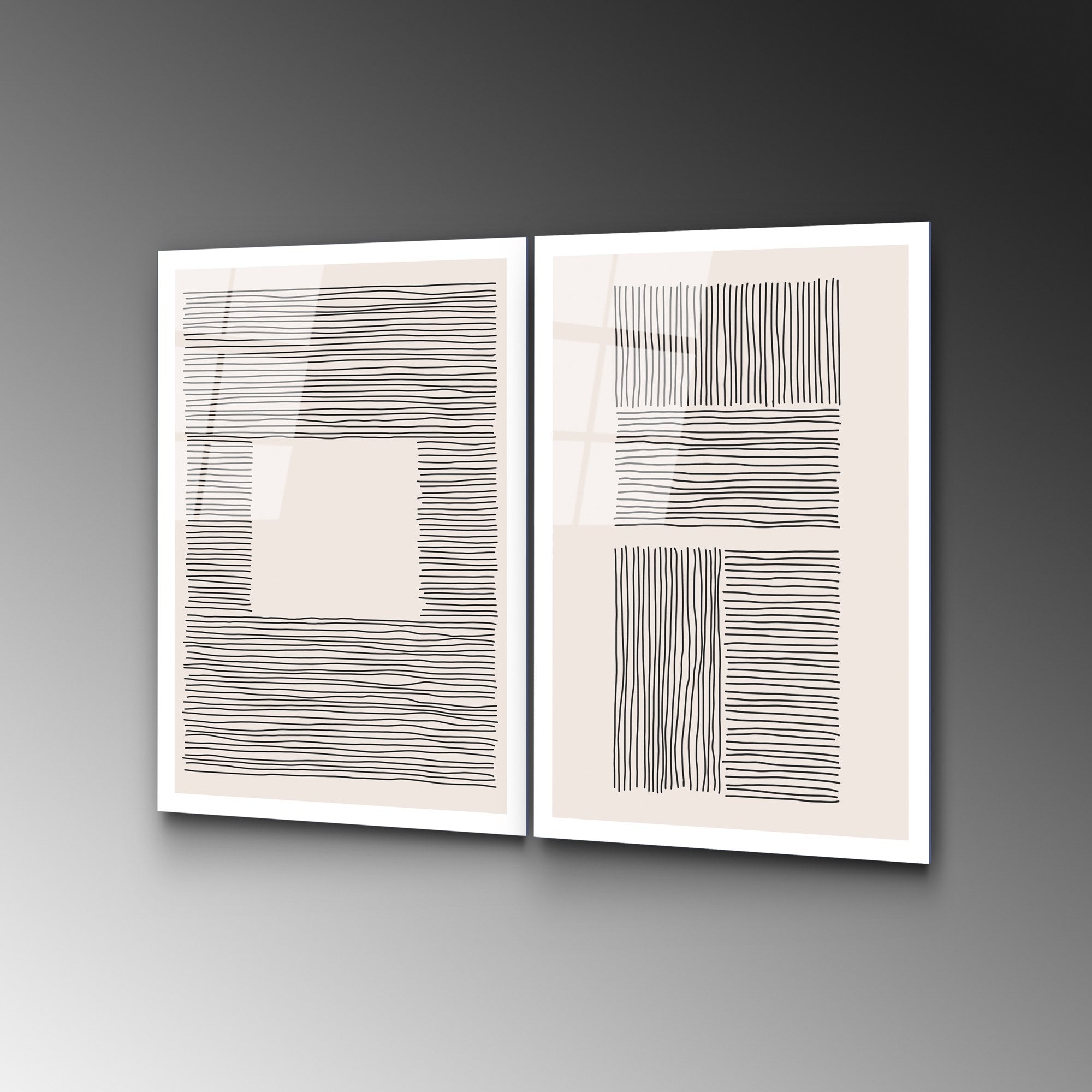 Pintura Decorativa em Vidro 100% Temperado UV-937 (2 Peças) – 45 x 65 cm – Multicolor – Espessura 4 mm