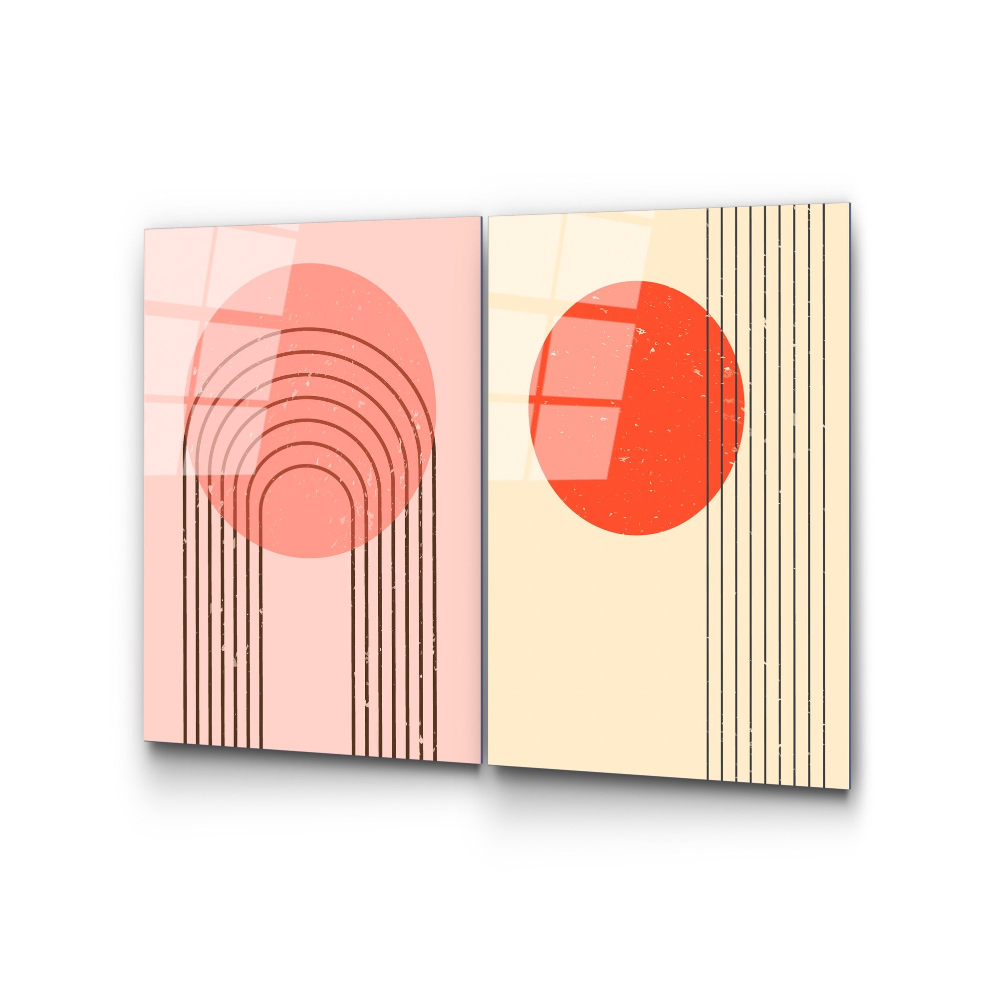 Quadro Decorativo em Vidro Temperado UV-939 (2 Peças), Multicolor, 45 x 65 cm, 4 mm