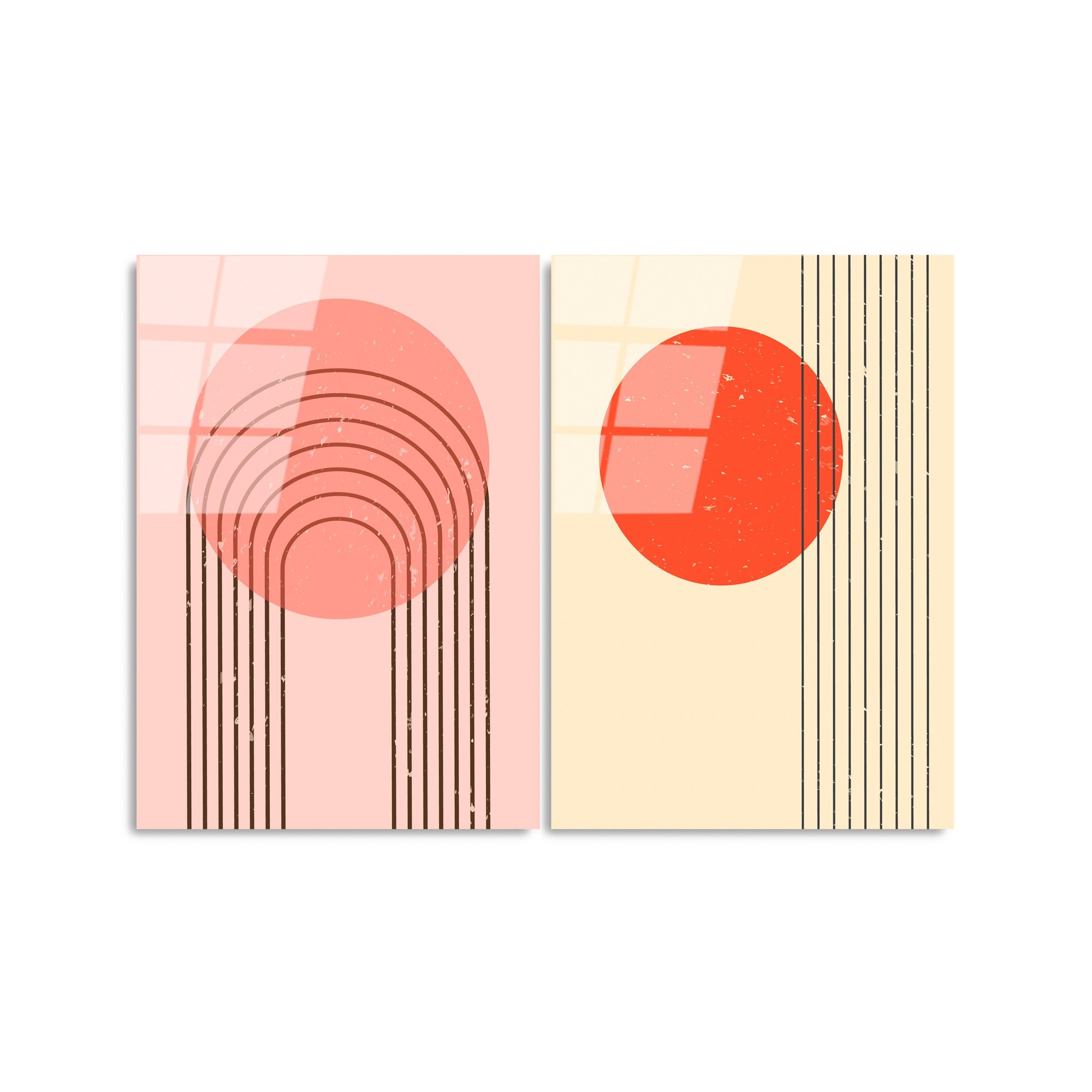 Quadro Decorativo em Vidro Temperado UV-939 (2 Peças), Multicolor, 45 x 65 cm, 4 mm