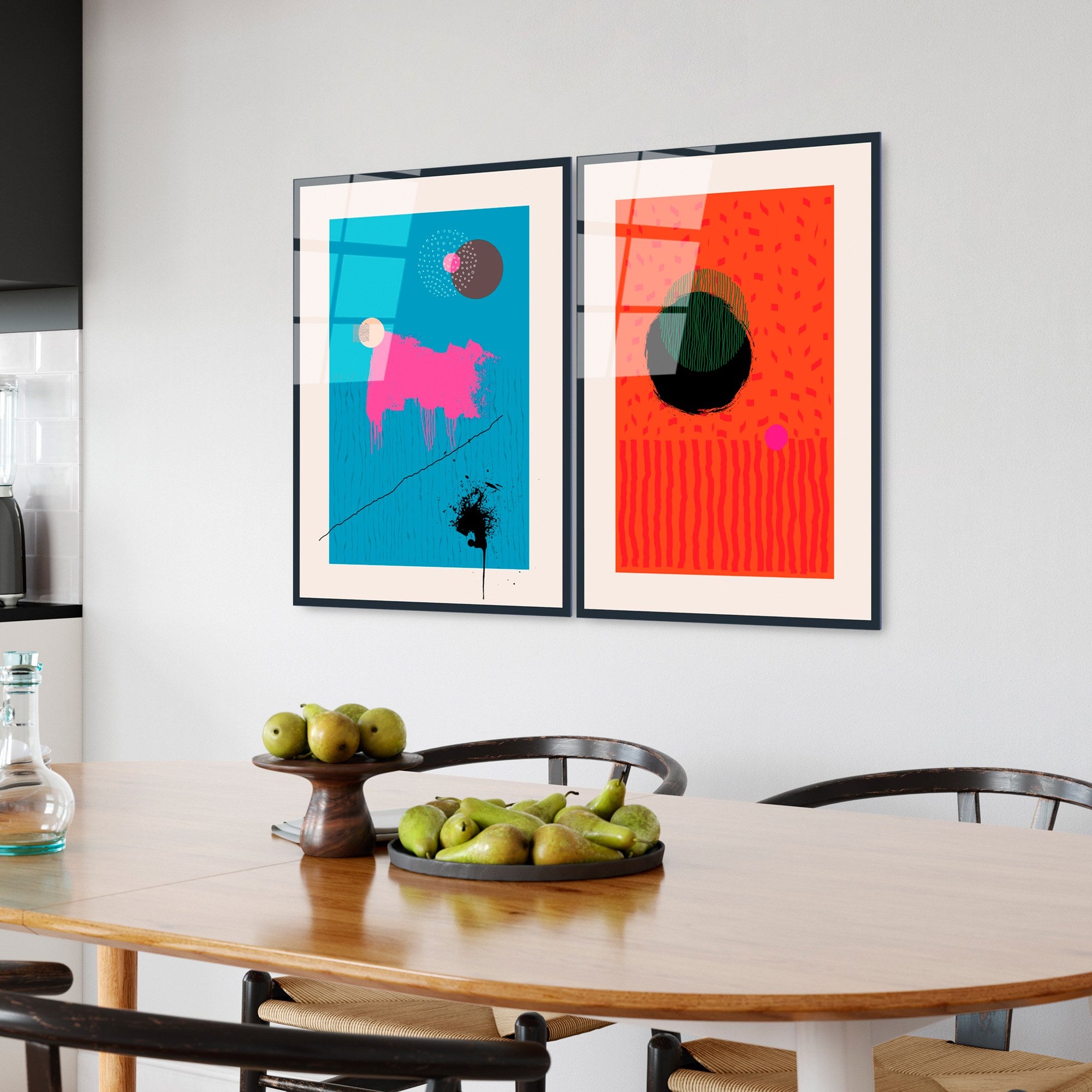 Díptico Decorativo em Vidro Temperado UV-941 – Multicolor – 45 x 65 cm (2 Peças), 4 mm