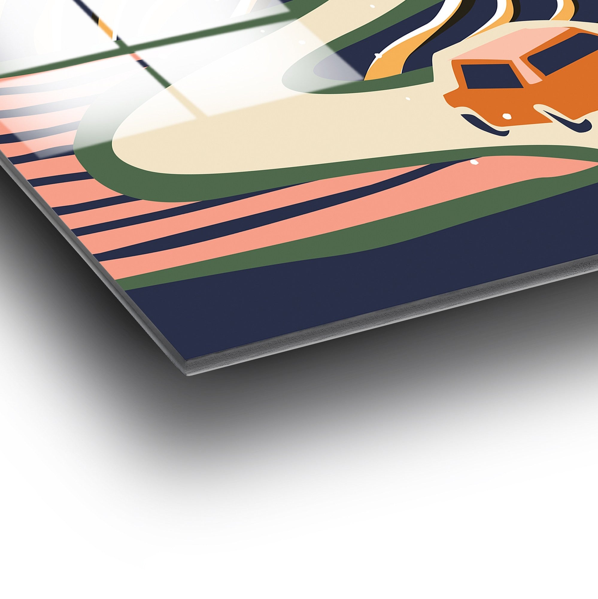 Quadro Decorativo em Vidro Temperado UV-947, 45 x 65 cm (3 Peças), Multicolor, 4 mm