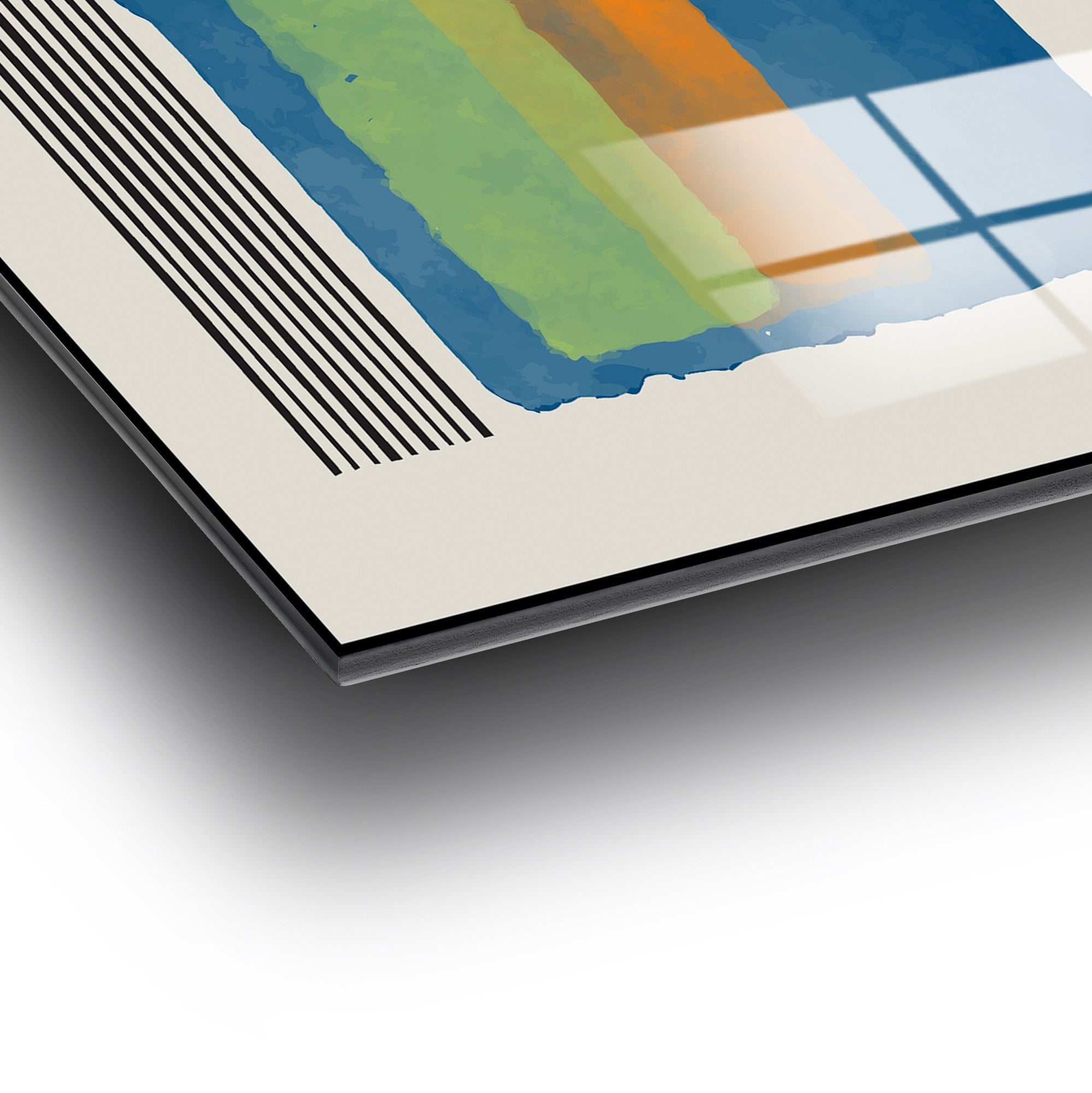 Quadro Decorativo em Vidro Temperado UV-948, Multicolor, 45 x 65 cm (2 Peças), 4 mm