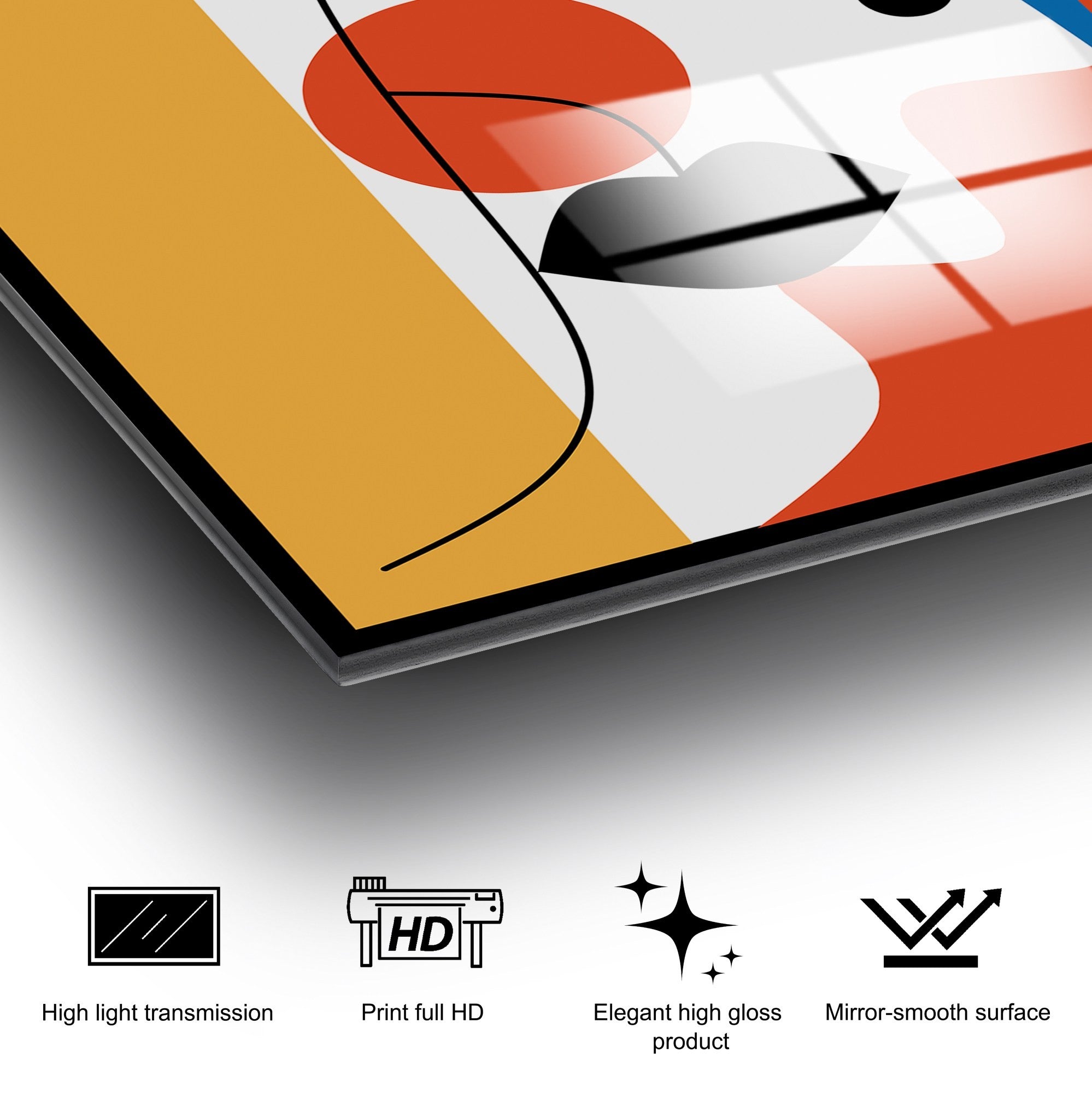 Quadro Decorativo em Vidro Temperado UV-950 (2 Peças) – Multicolor, 45 x 65 cm, 4 mm