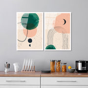 Quadro Decorativo em Vidro Temperado 100% UV-951, Multicolor, 2 Peças (45 x 65 cm, 4 mm)