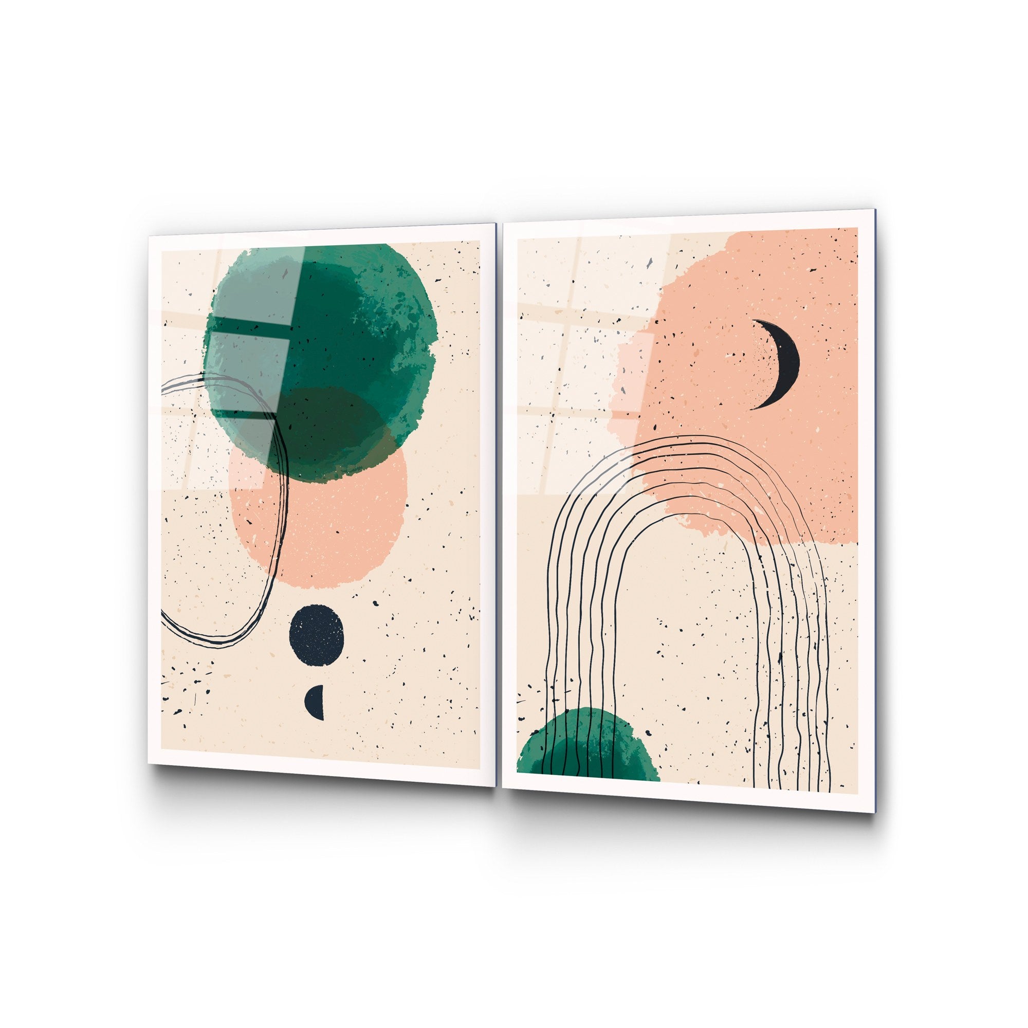 Quadro Decorativo em Vidro Temperado 100% UV-951, Multicolor, 2 Peças (45 x 65 cm, 4 mm)