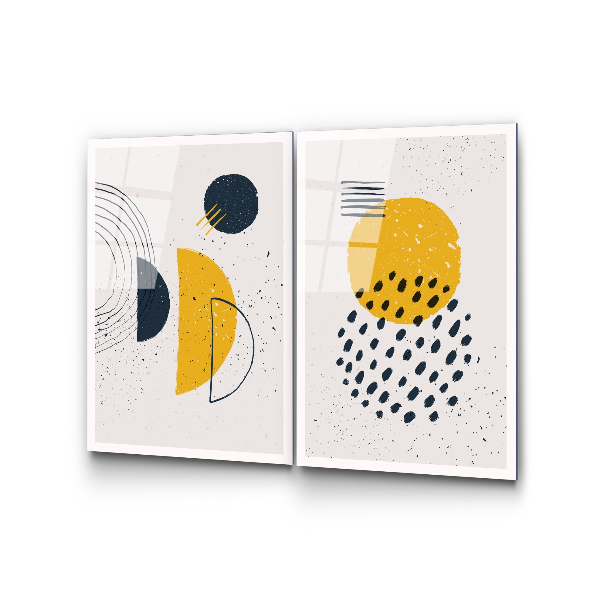 Quadro Decorativo em Vidro Temperado Multicolor UV-953, 45 x 65 cm (2 Peças), 4 mm