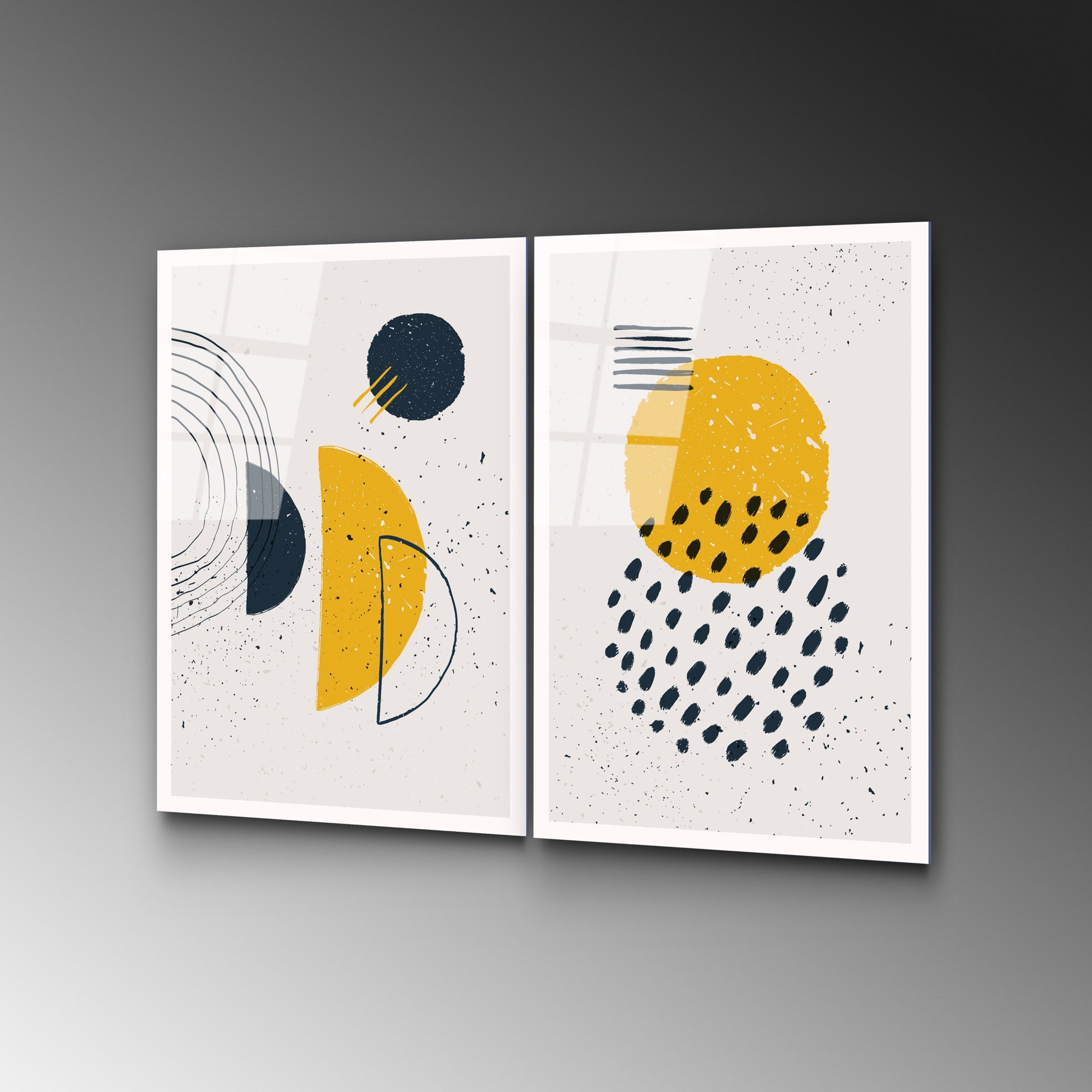 Quadro Decorativo em Vidro Temperado Multicolor UV-953, 45 x 65 cm (2 Peças), 4 mm