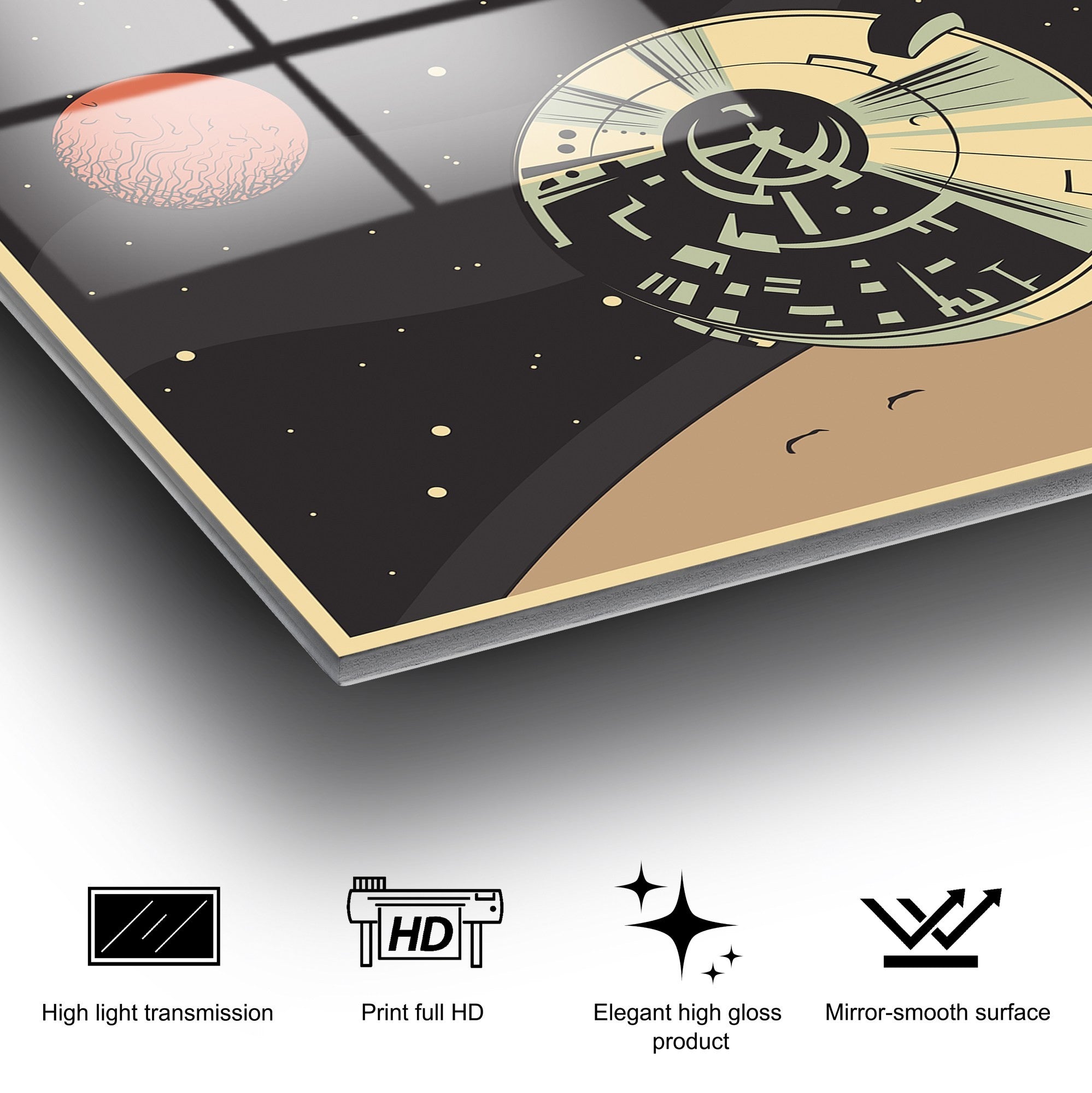 Quadro Decorativo em Vidro Temperado UV-955 (4 mm), Multicolor, 45 x 65 cm