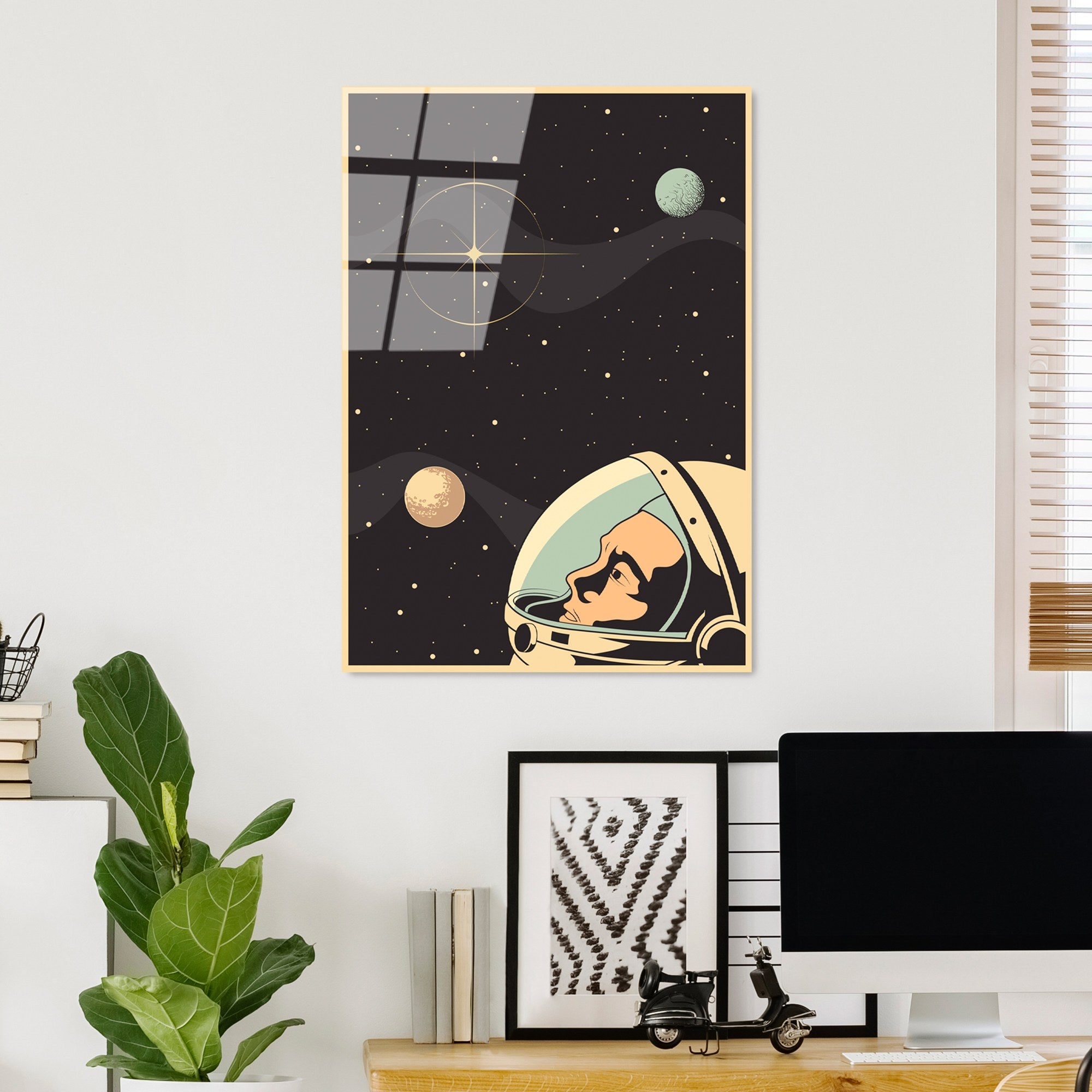 Quadro Decorativo em Vidro Temperado UV-956, Multicolorido, 45 x 65 cm (4 mm)