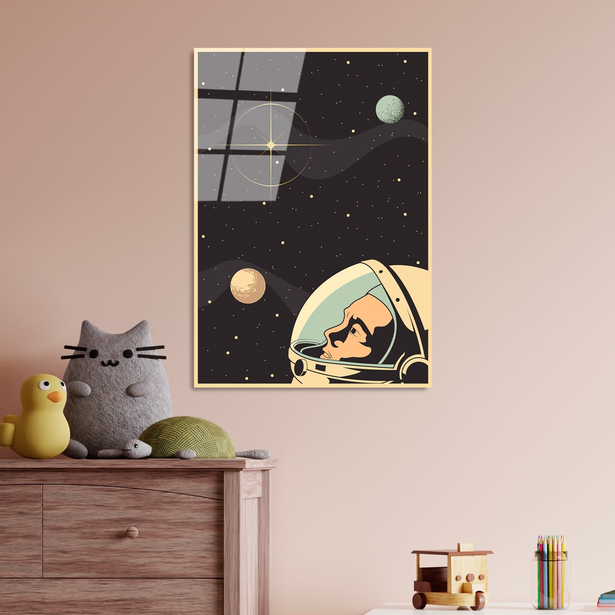 Quadro Decorativo em Vidro Temperado UV-956, Multicolorido, 45 x 65 cm (4 mm)