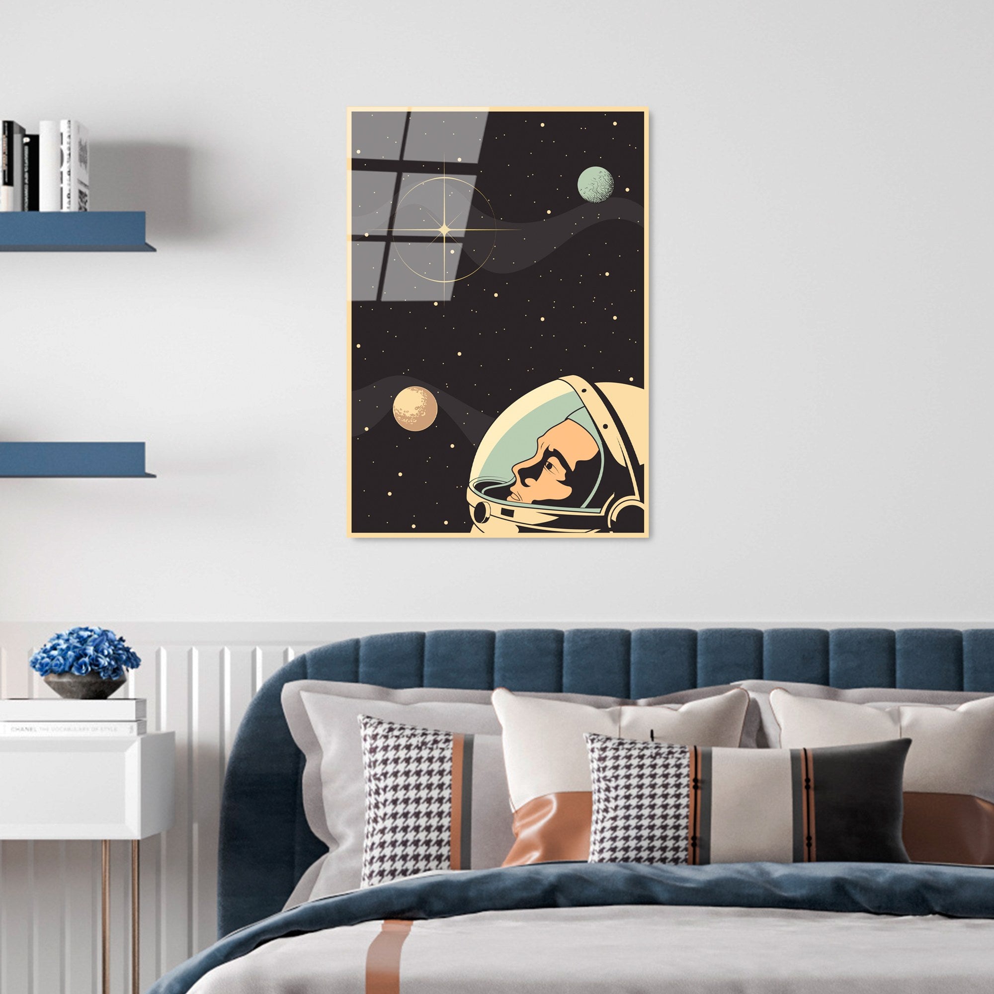 Quadro Decorativo em Vidro Temperado UV-956, Multicolorido, 45 x 65 cm (4 mm)