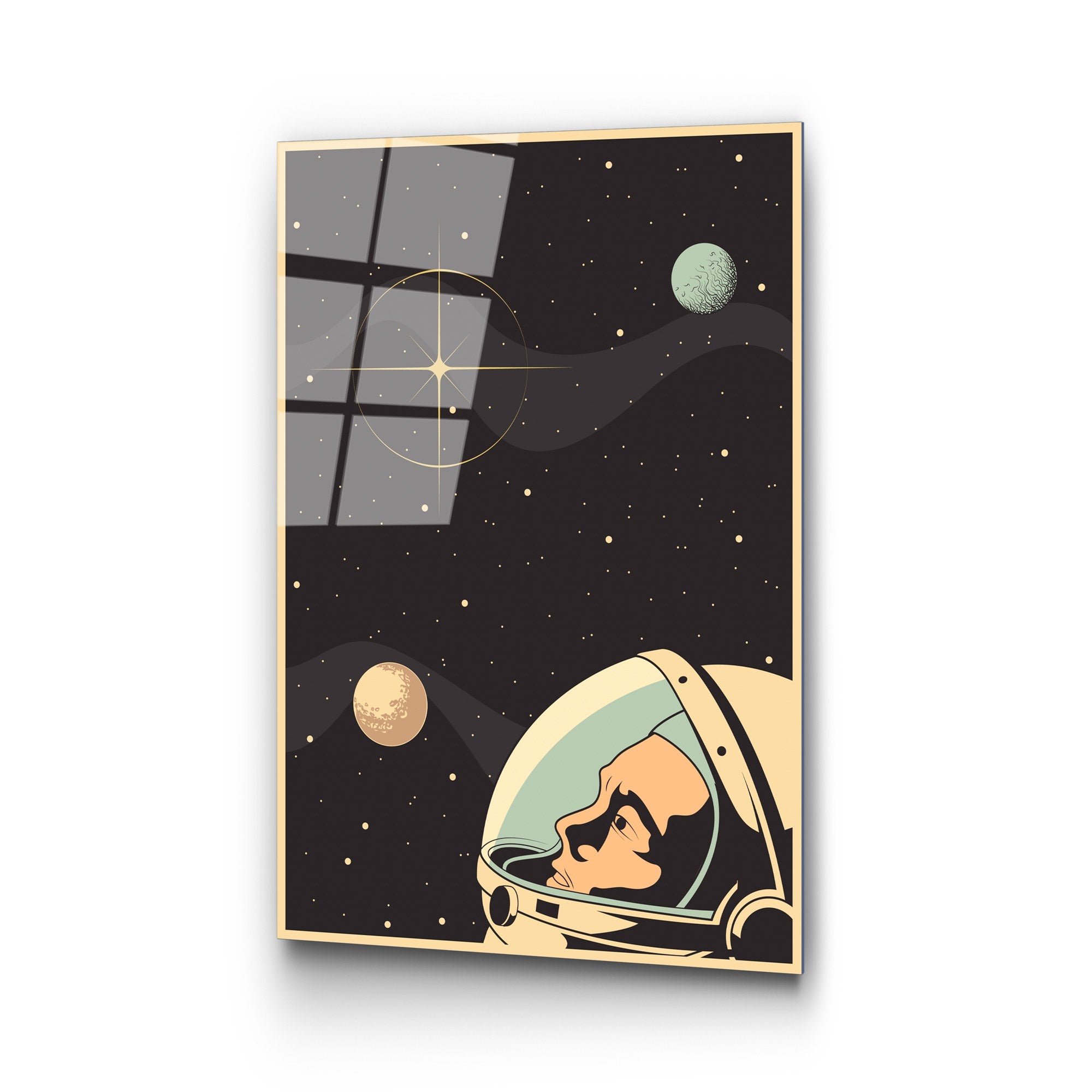 Quadro Decorativo em Vidro Temperado UV-956, Multicolorido, 45 x 65 cm (4 mm)