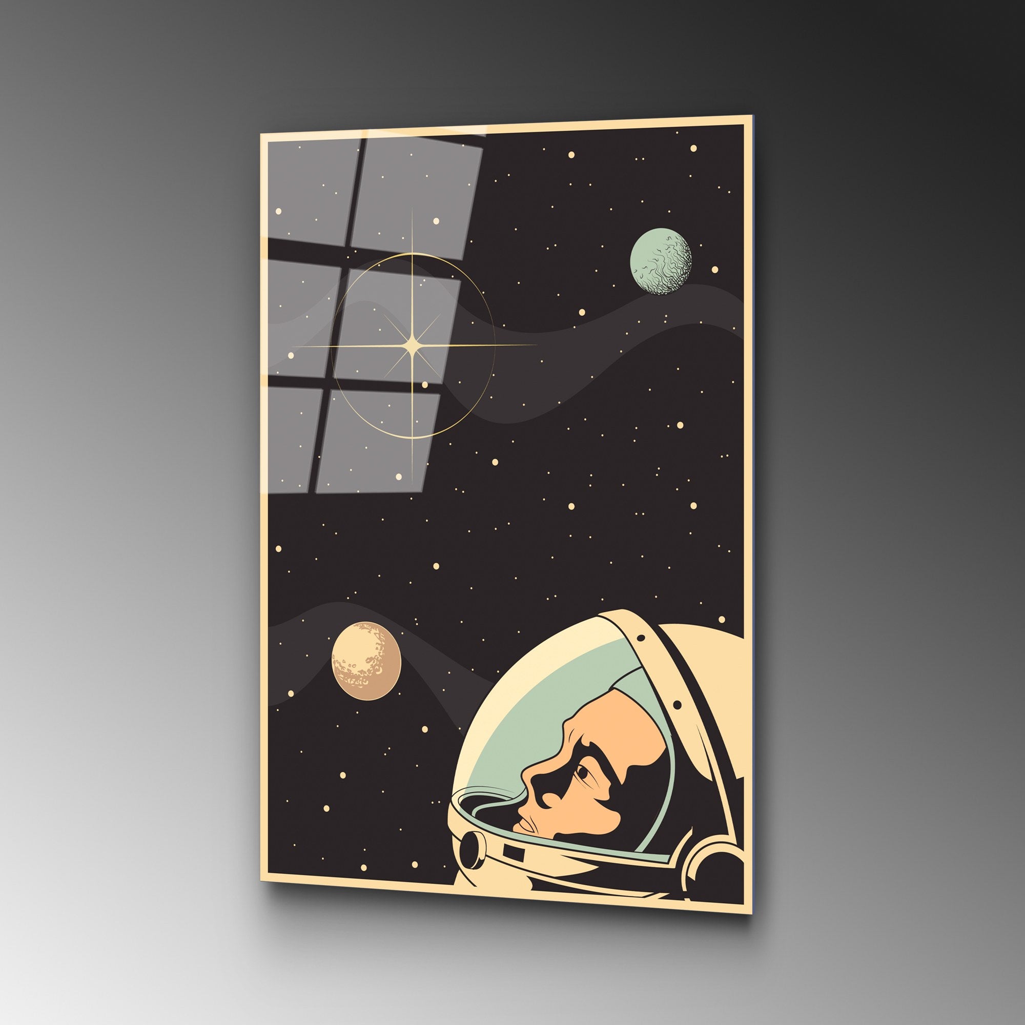 Quadro Decorativo em Vidro Temperado UV-956, Multicolorido, 45 x 65 cm (4 mm)