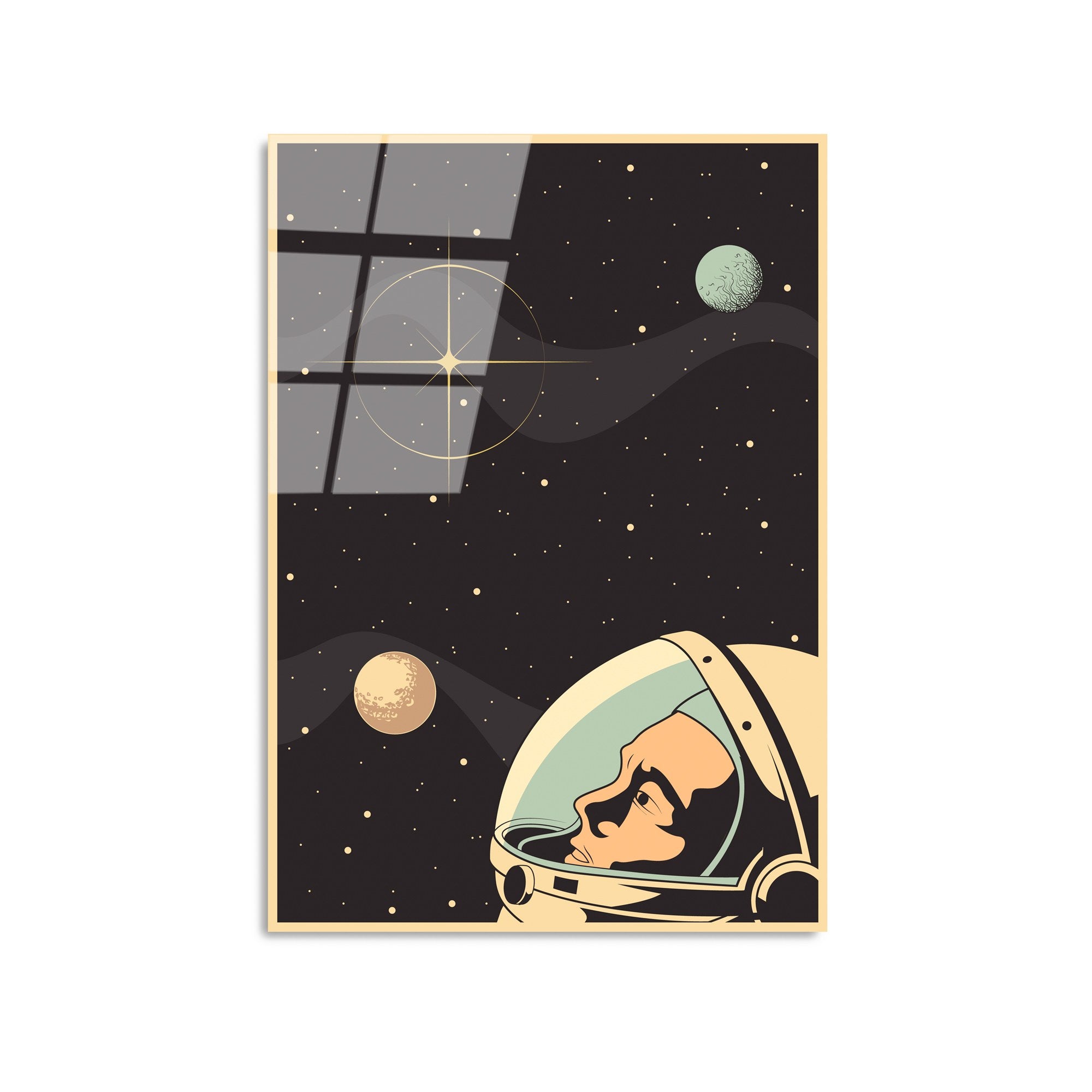 Quadro Decorativo em Vidro Temperado UV-956, Multicolorido, 45 x 65 cm (4 mm)