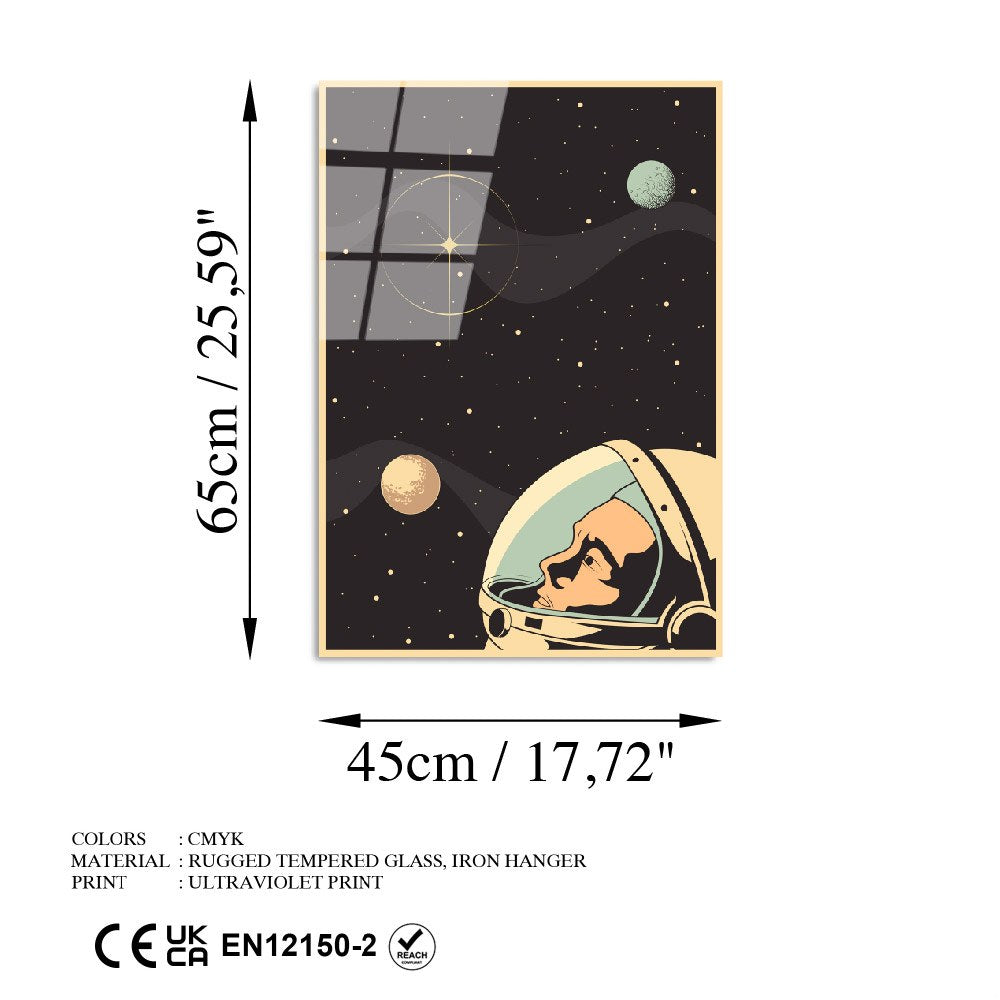 Quadro Decorativo em Vidro Temperado UV-956, Multicolorido, 45 x 65 cm (4 mm)