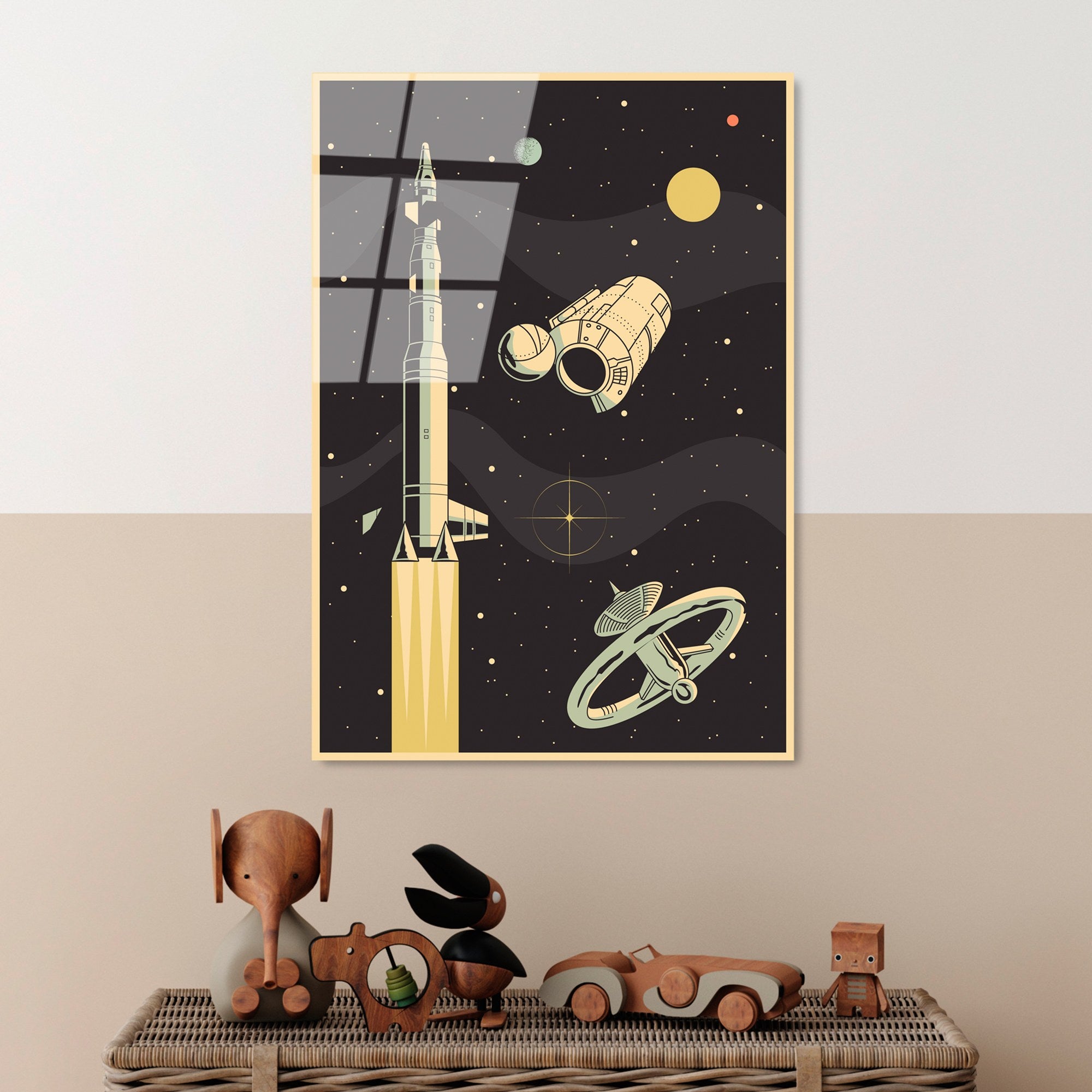 Quadro Decorativo em Vidro Temperado 100% UV-958, Multicolor, 45 x 65 cm (4 mm)