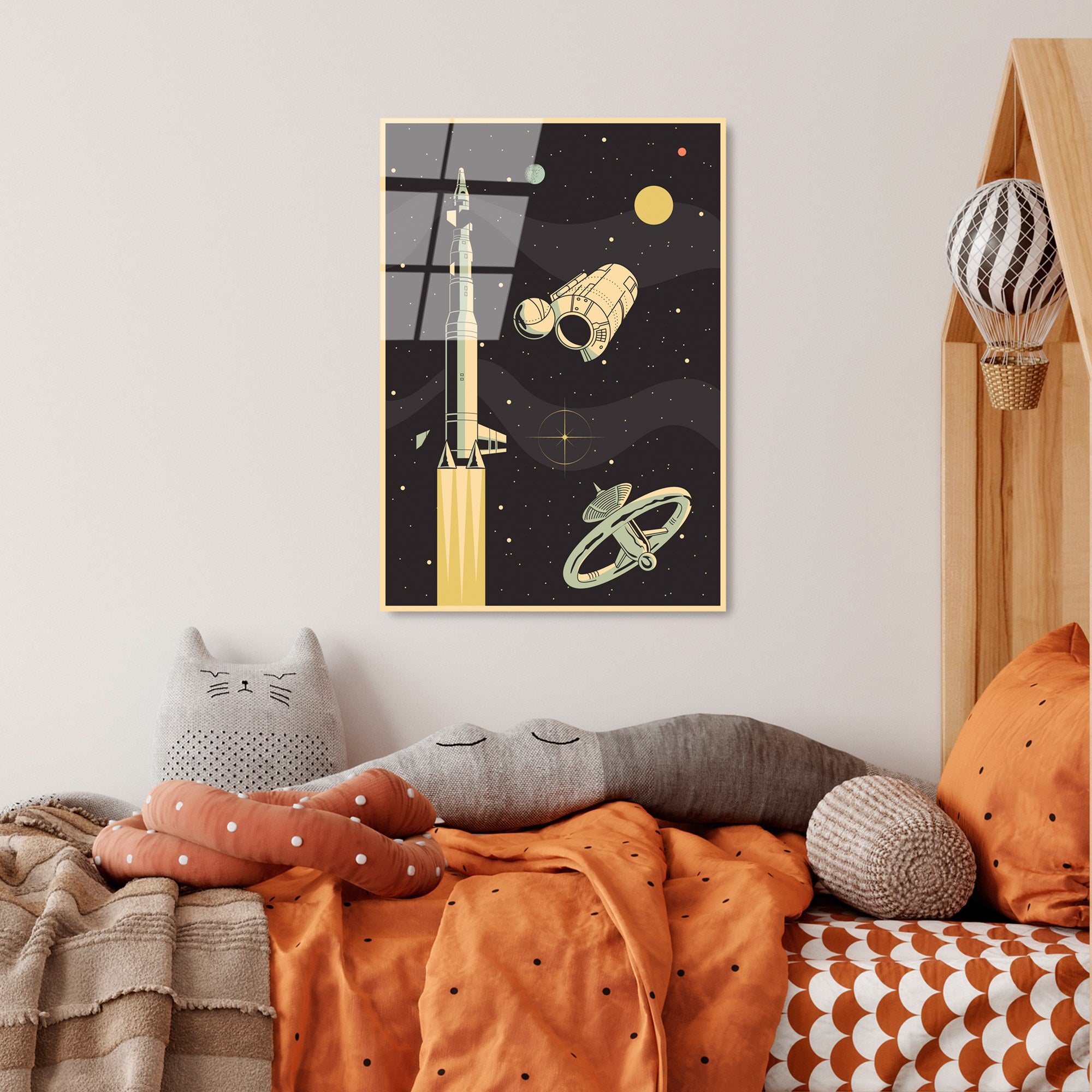 Quadro Decorativo em Vidro Temperado 100% UV-958, Multicolor, 45 x 65 cm (4 mm)