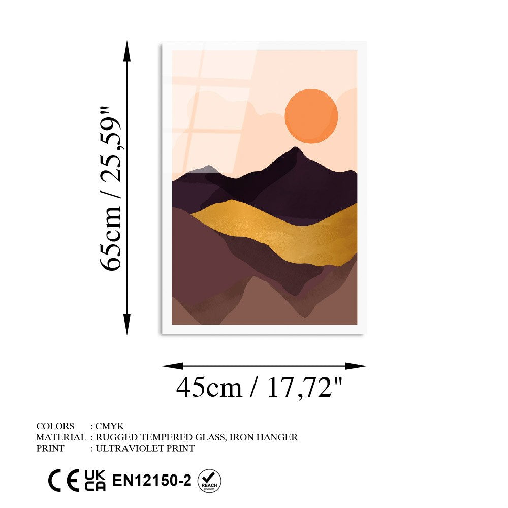 Quadro Decorativo em Vidro Temperado 100% UV-959, Multicolor, 45 x 65 cm, espessura 4 mm, 3,267 kg