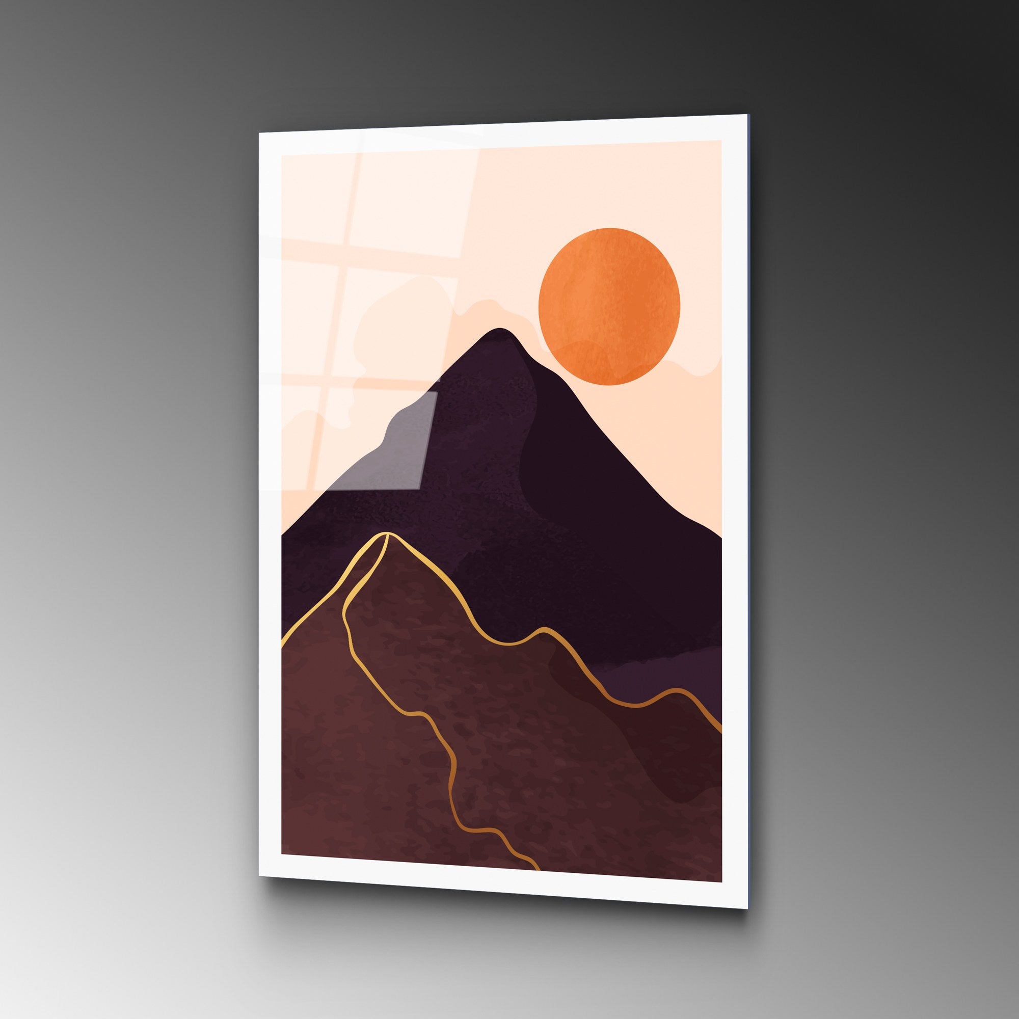 Quadro Decorativo em Vidro Temperado UV-962 - 45 x 65 cm - Multicolorido (4 mm)