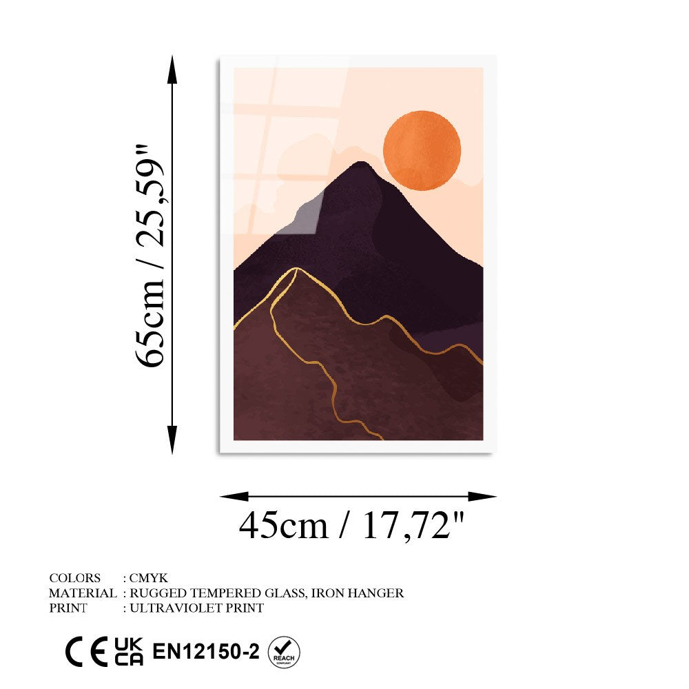 Quadro Decorativo em Vidro Temperado UV-962 - 45 x 65 cm - Multicolorido (4 mm)