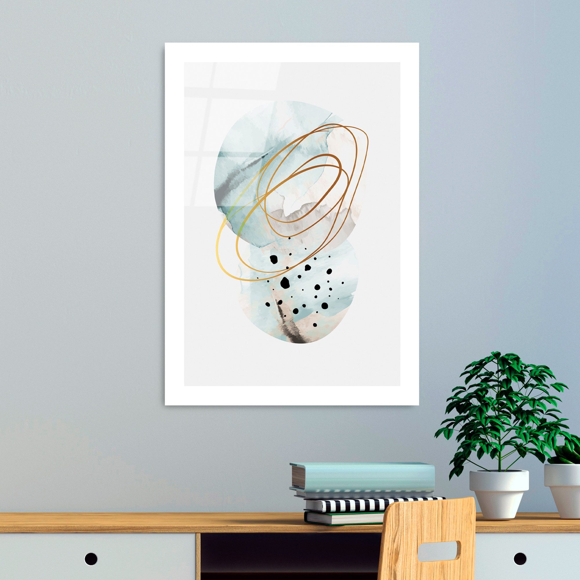 Quadro Decorativo em Vidro Temperado UV-963, Multicolor, 45 x 65 cm (4 mm)