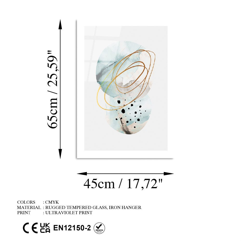 Quadro Decorativo em Vidro Temperado UV-963, Multicolor, 45 x 65 cm (4 mm)