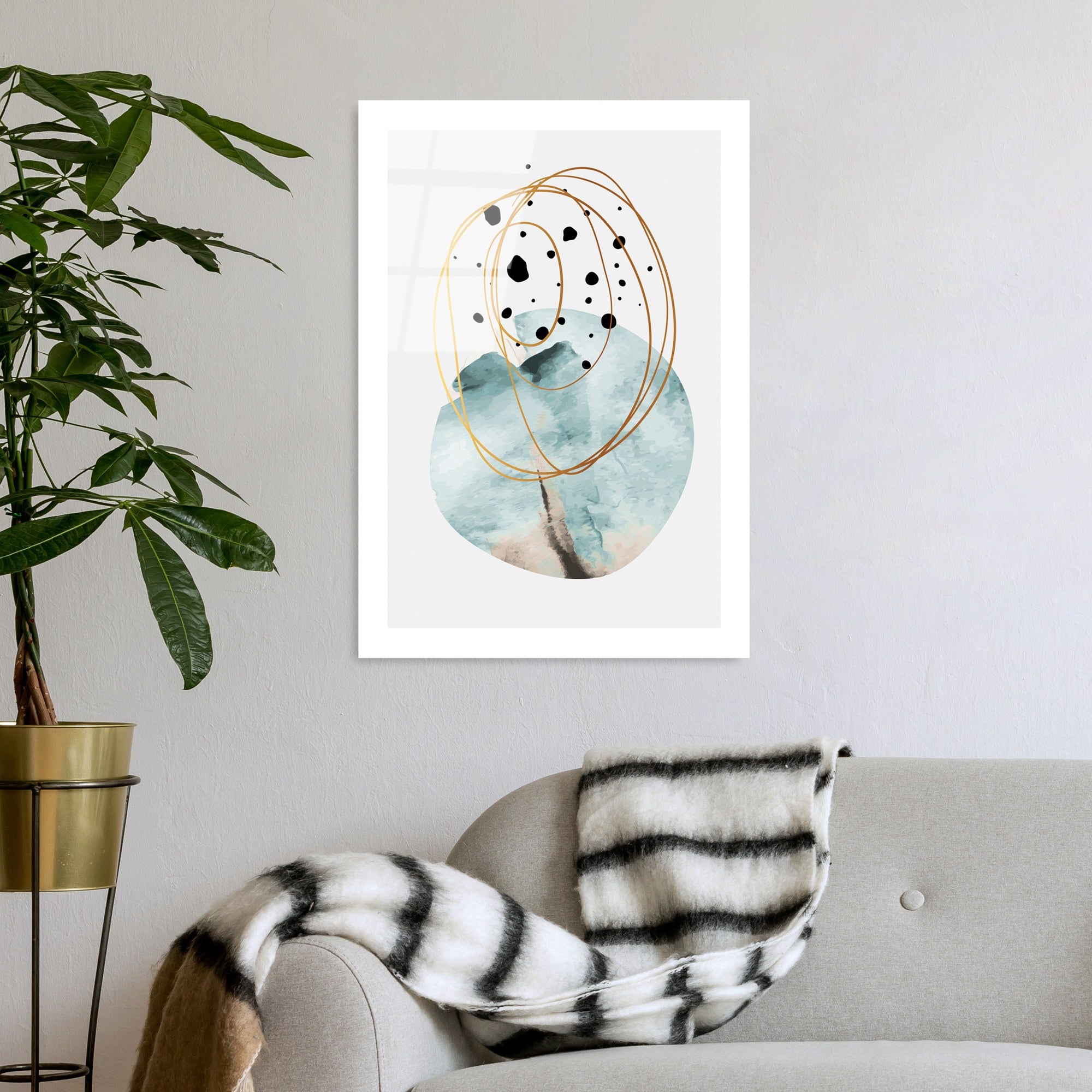 Quadro Decorativo em Vidro Temperado UV-965, Multicolor, 45 x 65 cm, 4 mm