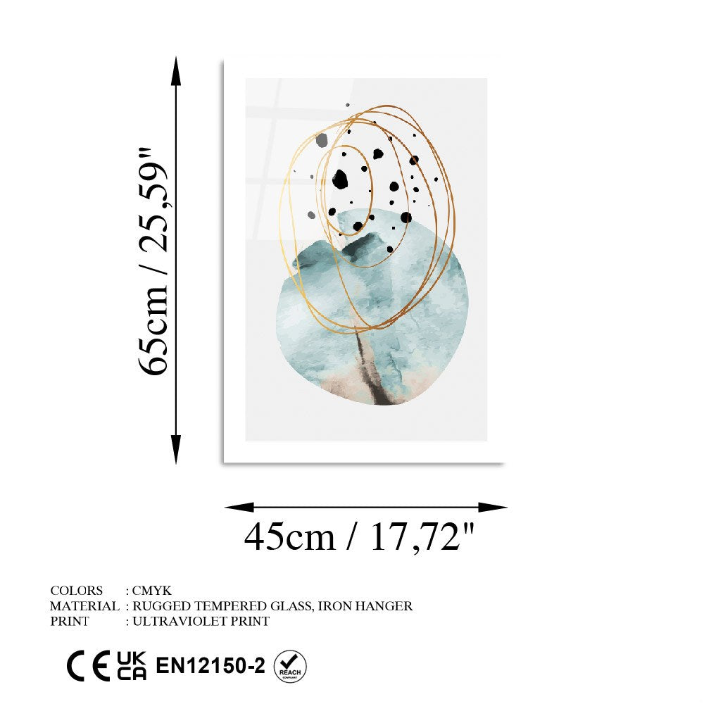 Quadro Decorativo em Vidro Temperado UV-965, Multicolor, 45 x 65 cm, 4 mm