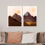 Quadro Decorativo em Vidro Temperado UV-969 (2 Peças) – 45 x 65 cm – Multicolor – 4 mm